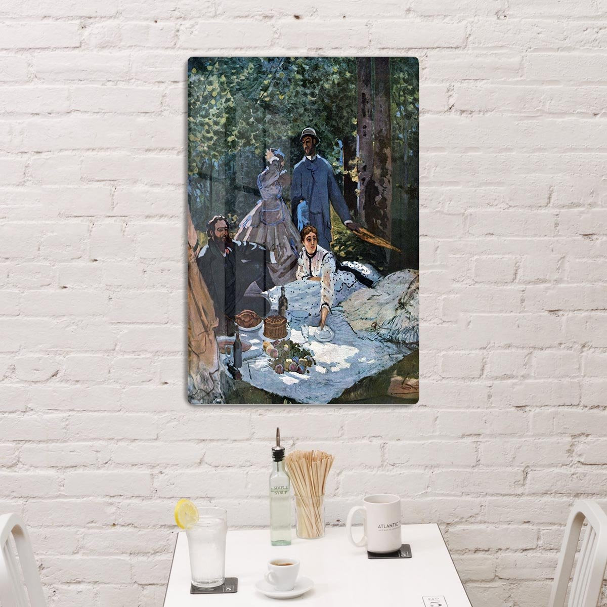 The breakfast outdoors central section by Monet HD Metal Print