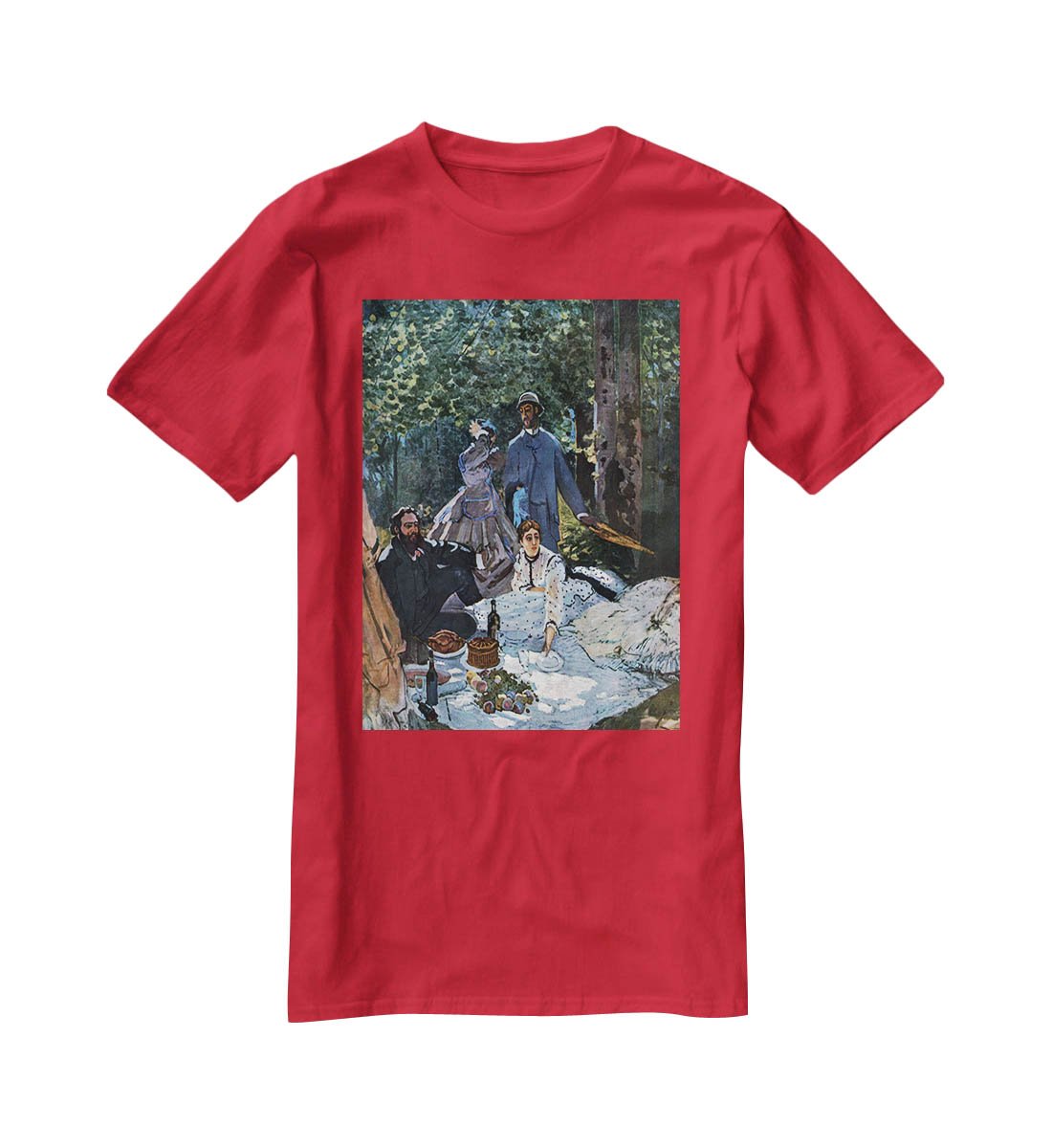 The breakfast outdoors central section by Monet T-Shirt - Canvas Art Rocks - 4