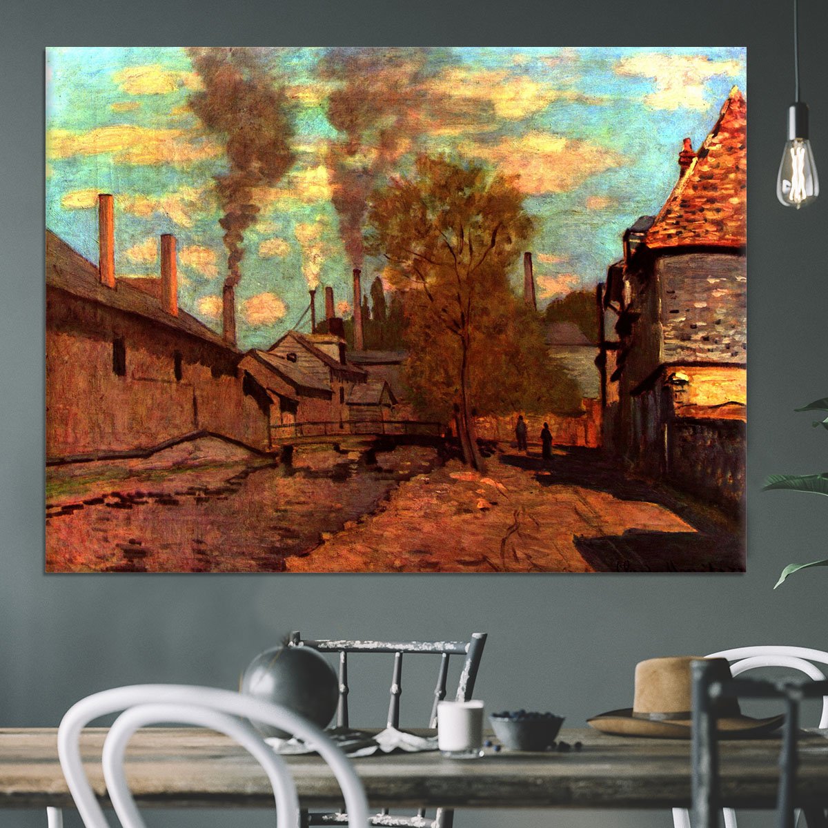 The brook of Robec by Monet Canvas Print or Poster