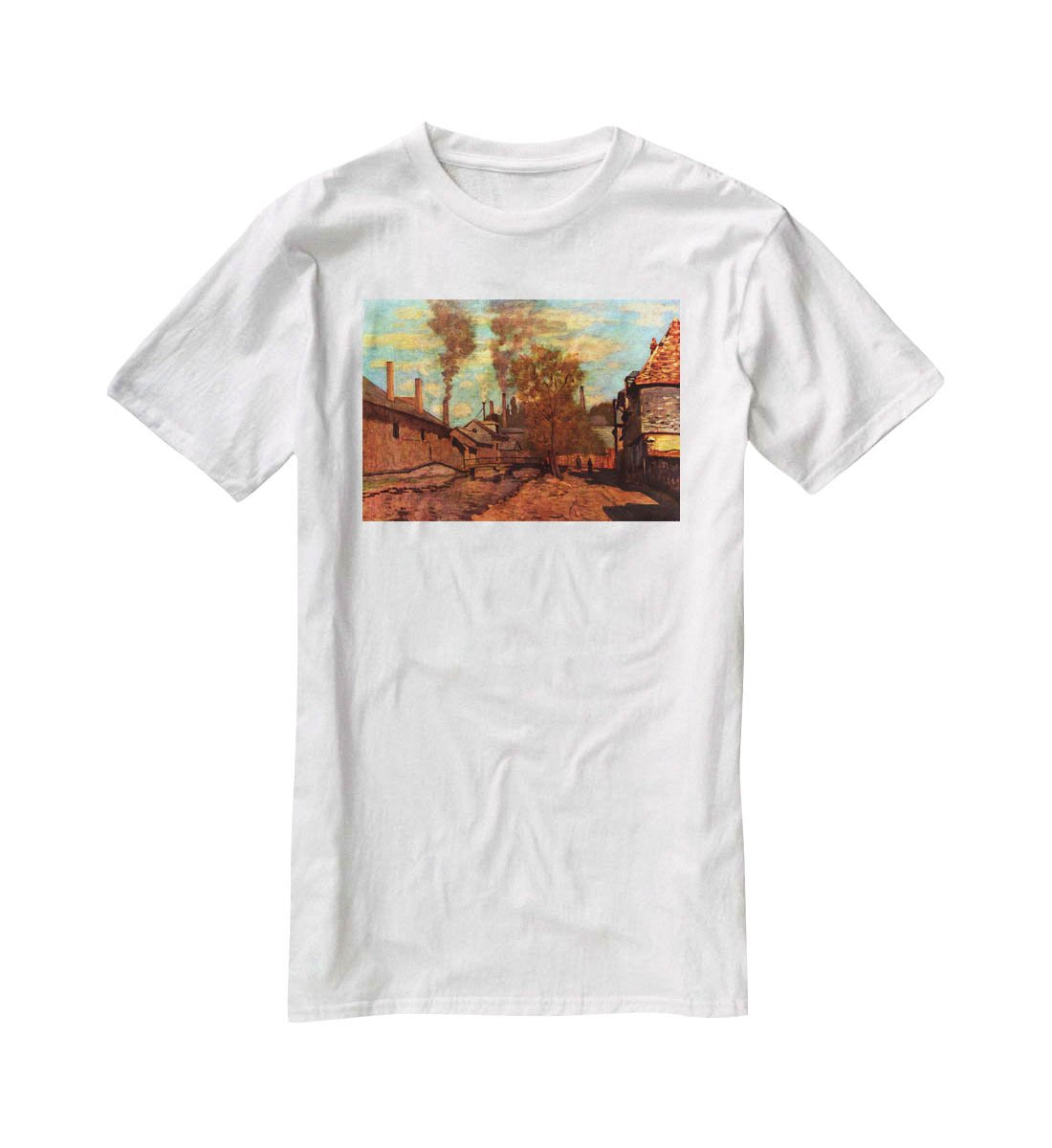 The brook of Robec by Monet T-Shirt - Canvas Art Rocks - 5