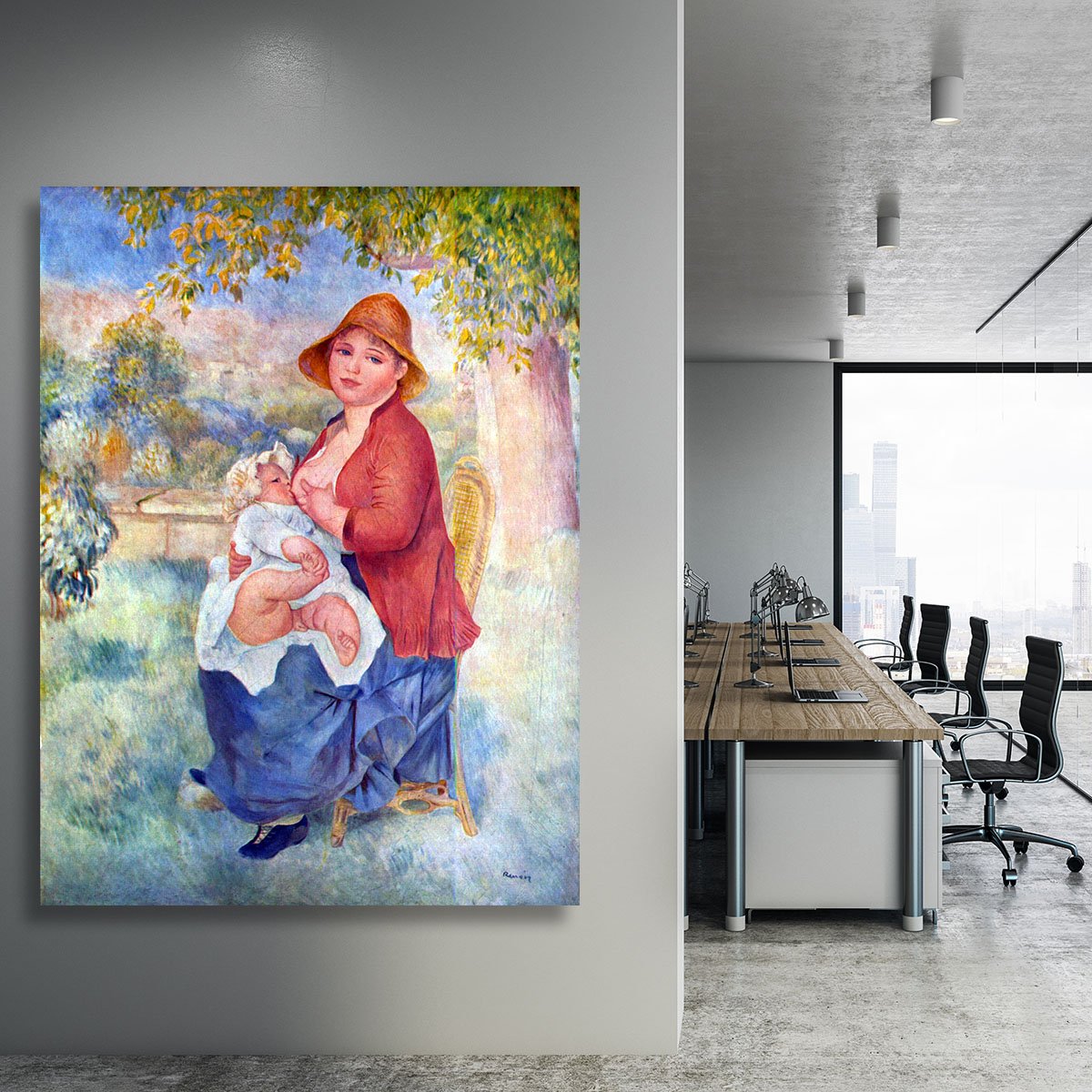 The child at the chest maternity by Renoir Canvas Print or Poster
