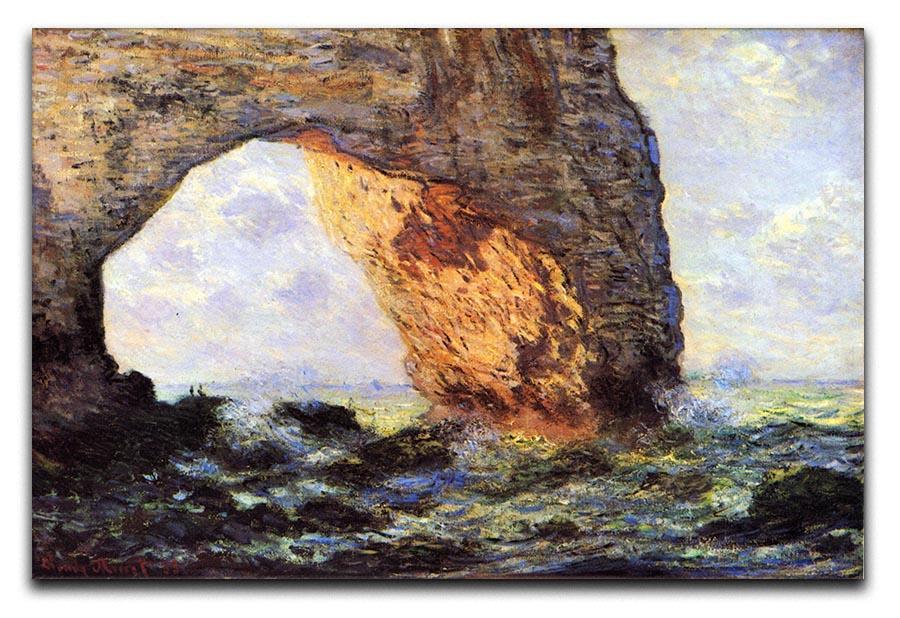 The cliff at Etretat by Monet Canvas Print & Poster  - Canvas Art Rocks - 1