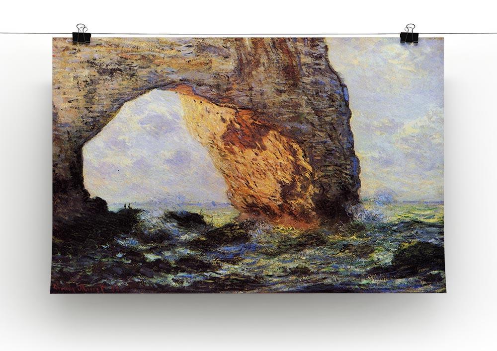 The cliff at Etretat by Monet Canvas Print & Poster - Canvas Art Rocks - 2