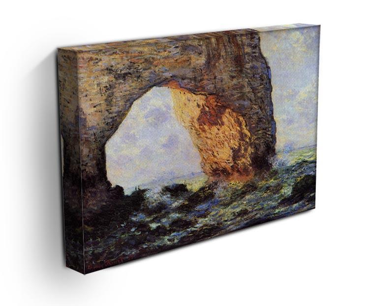 The cliff at Etretat by Monet Canvas Print & Poster - Canvas Art Rocks - 3