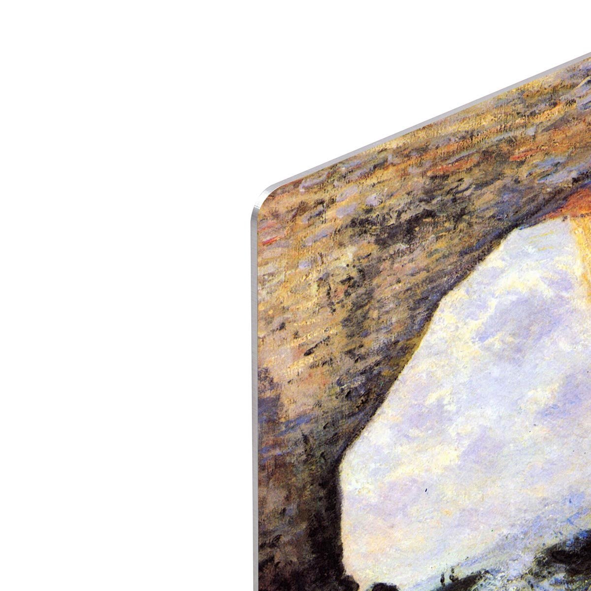 The cliff at Etretat by Monet HD Metal Print