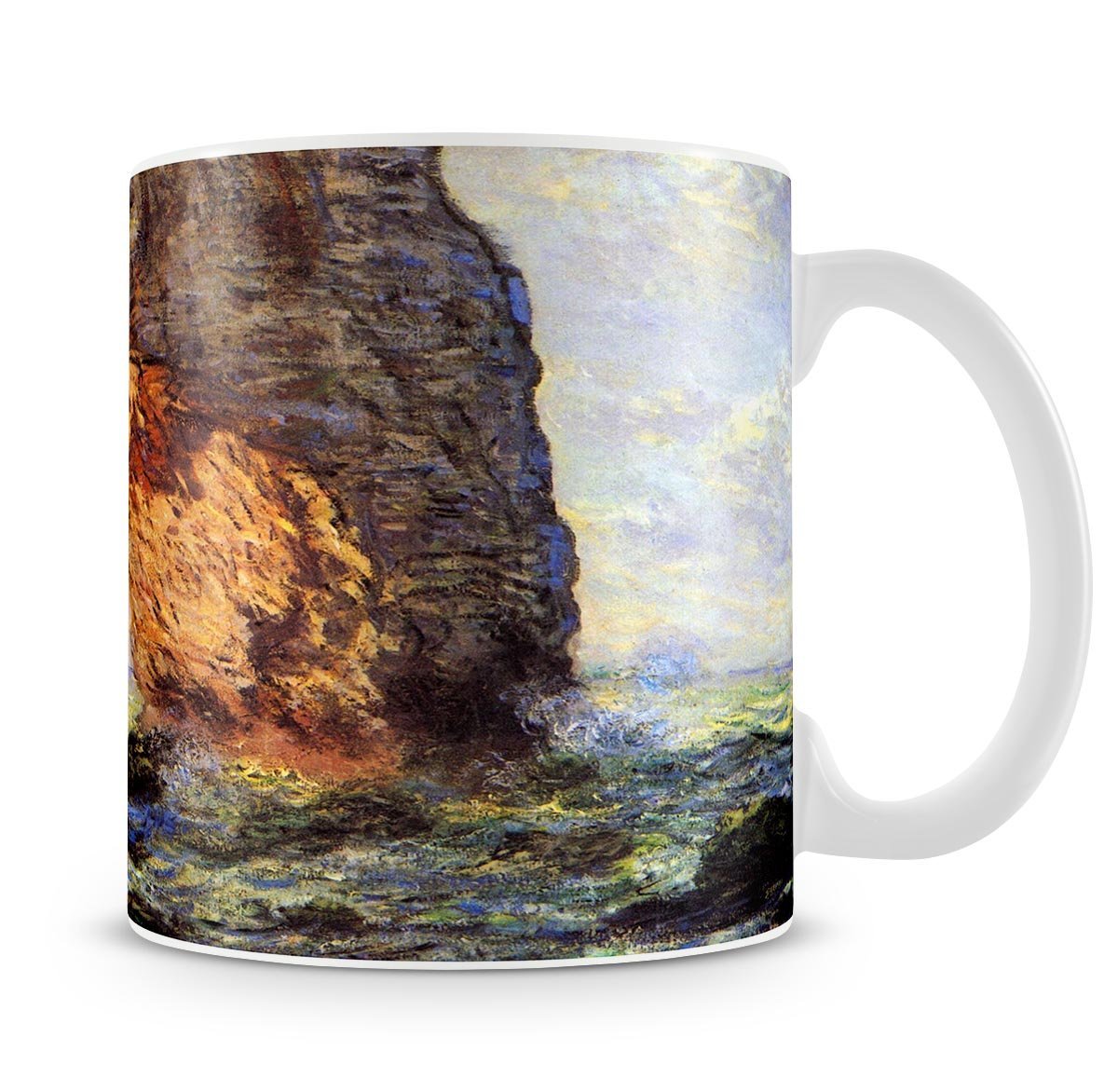 The cliff at Etretat by Monet Mug - Canvas Art Rocks - 4