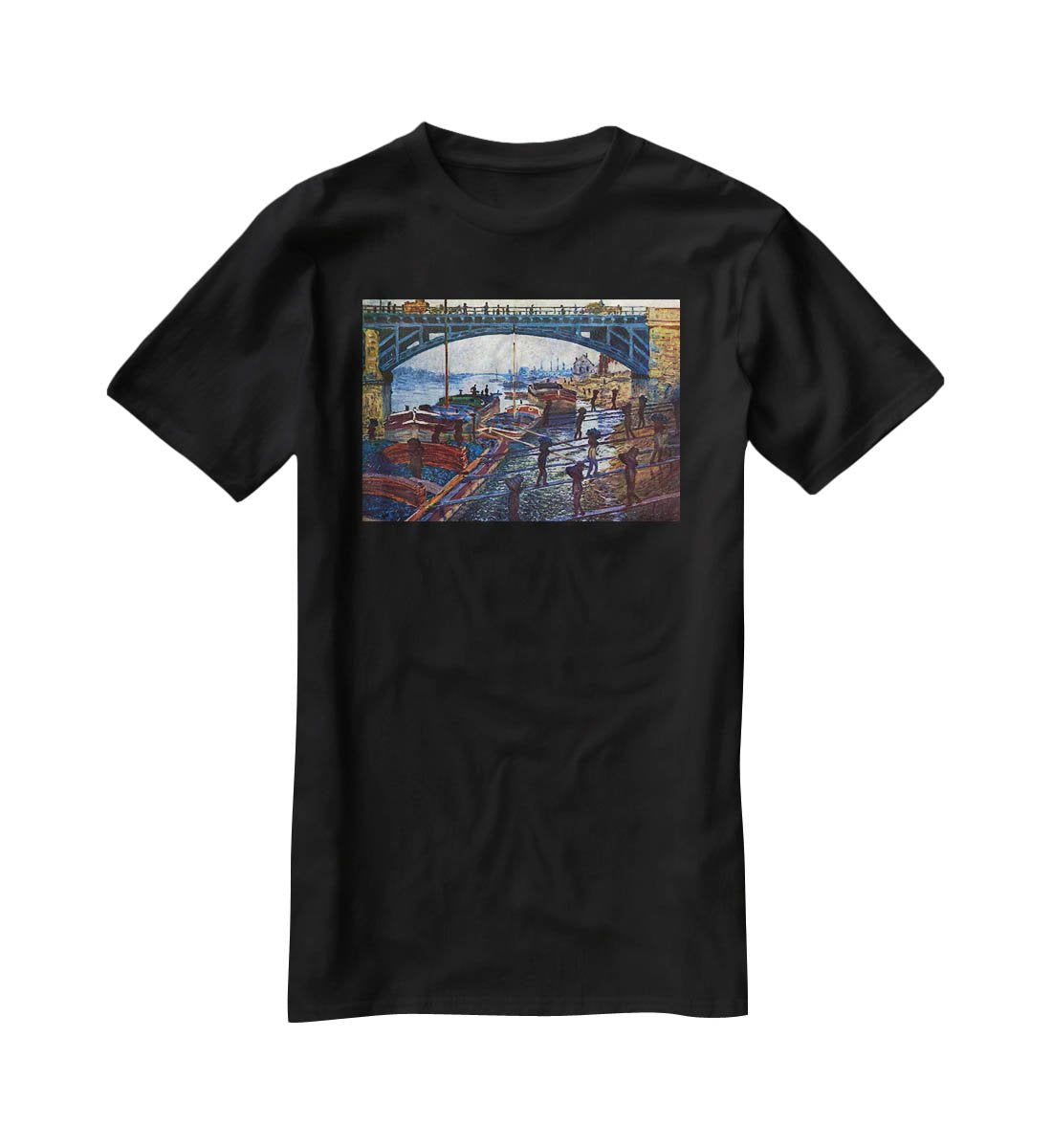 The coal carrier by Monet T-Shirt - Canvas Art Rocks - 1