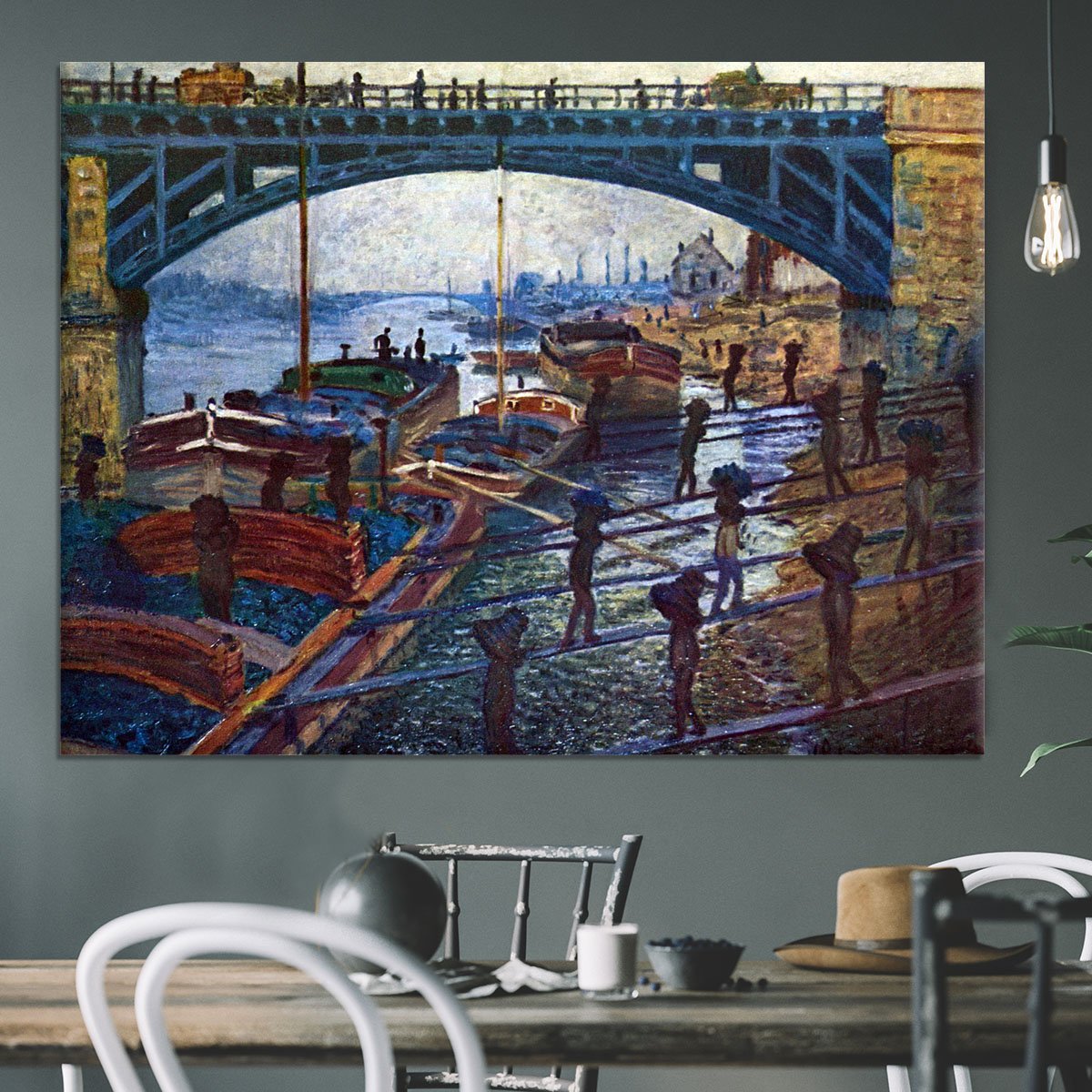 The coal carrier by Monet Canvas Print or Poster