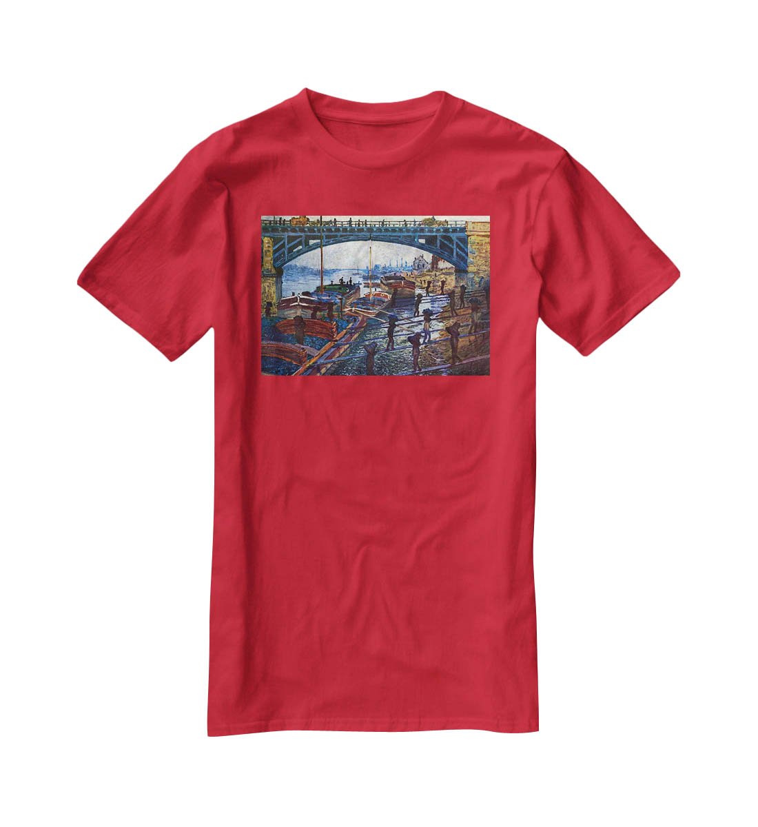 The coal carrier by Monet T-Shirt - Canvas Art Rocks - 4