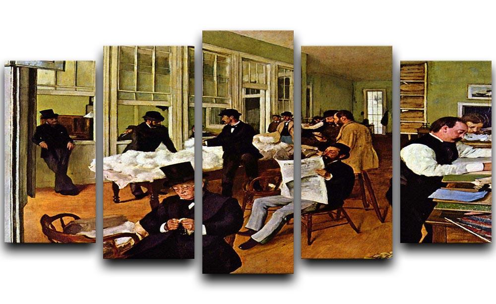 The cotton office in New Orleans by Degas 5 Split Panel Canvas - Canvas Art Rocks - 1