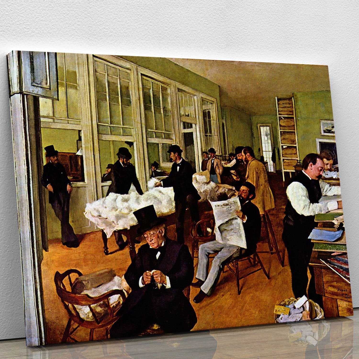 The cotton office in New Orleans by Degas Canvas Print or Poster
