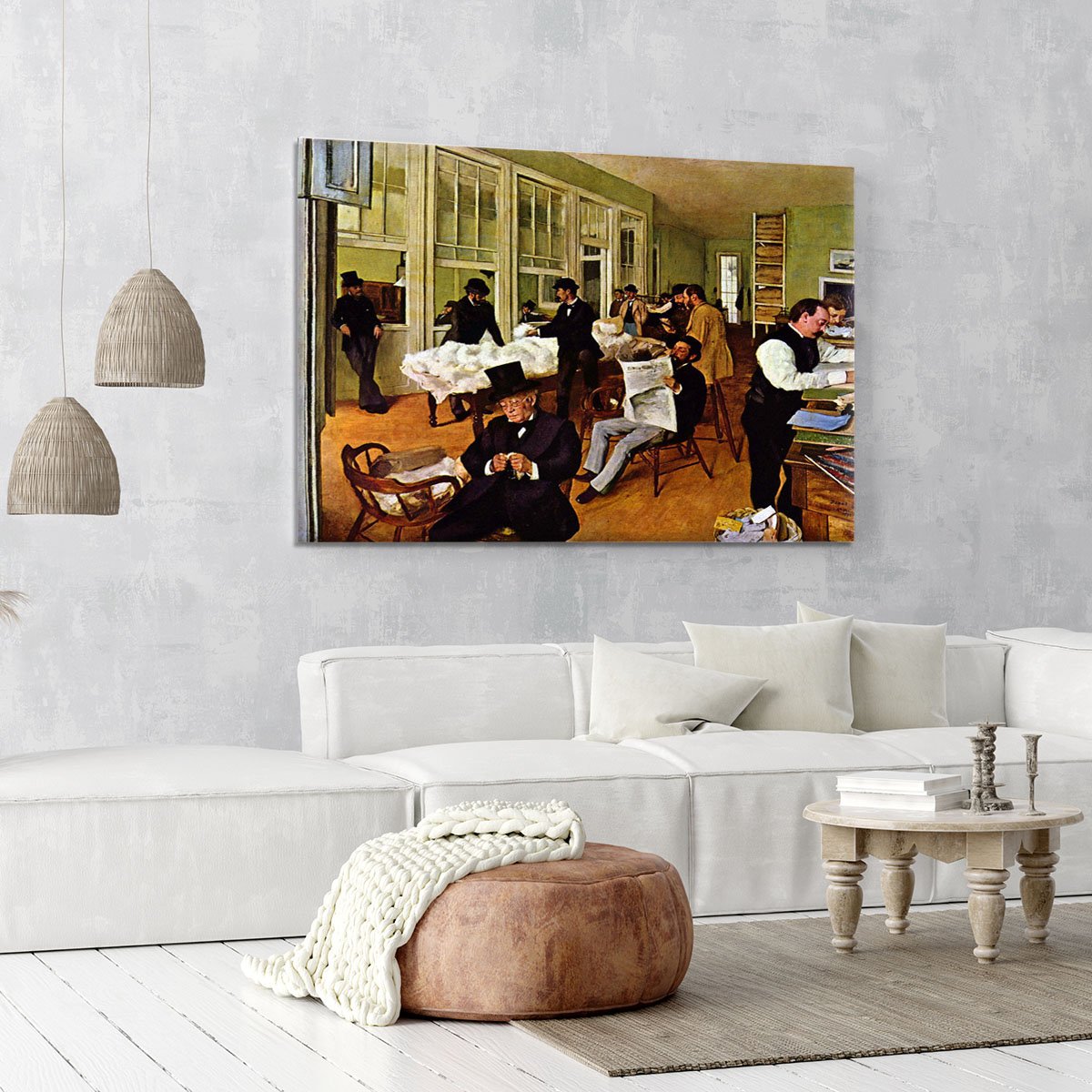 The cotton office in New Orleans by Degas Canvas Print or Poster
