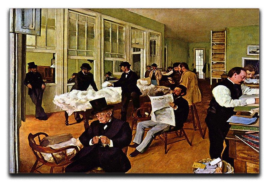 The cotton office in New Orleans by Degas Canvas Print or Poster - Canvas Art Rocks - 1