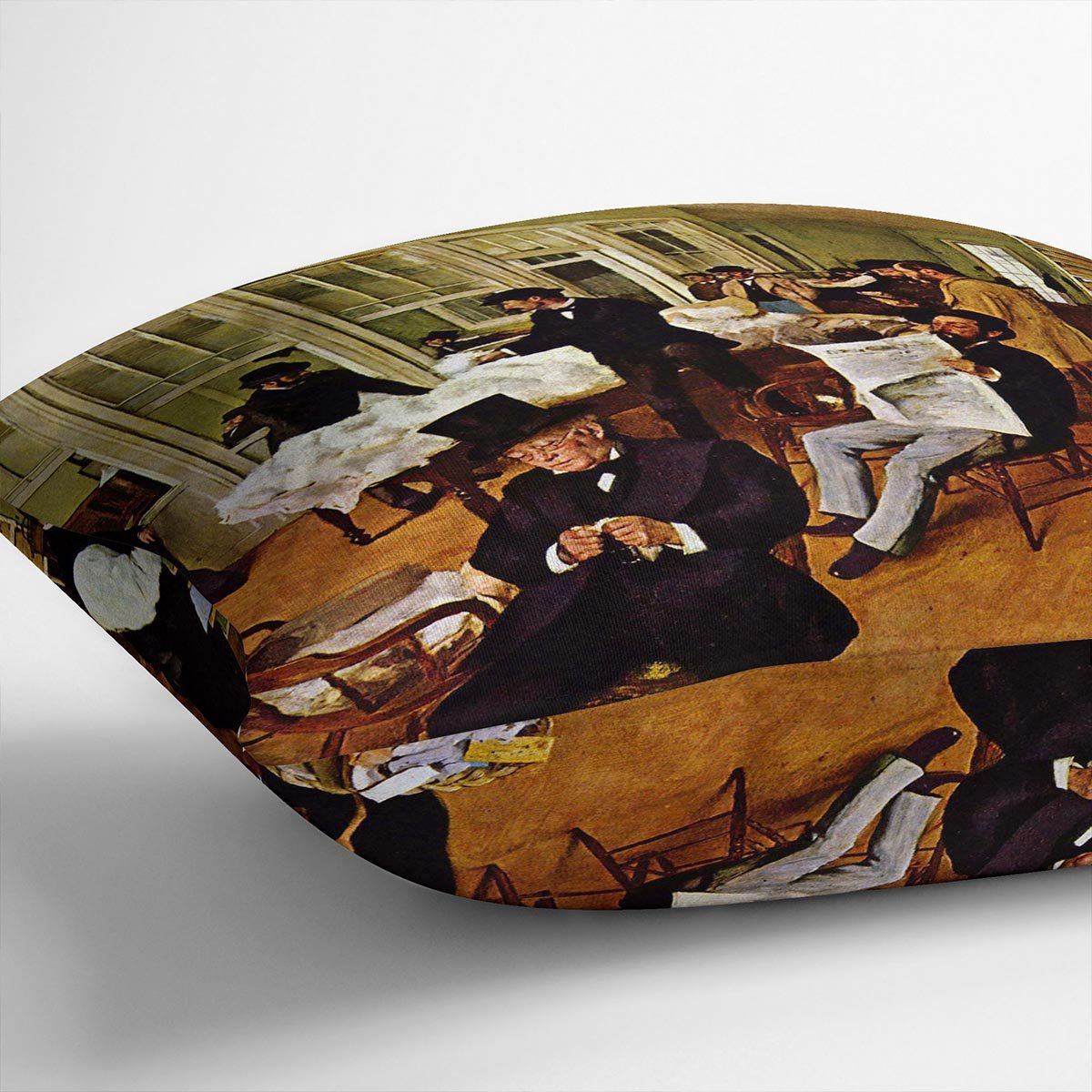 The cotton office in New Orleans by Degas Cushion