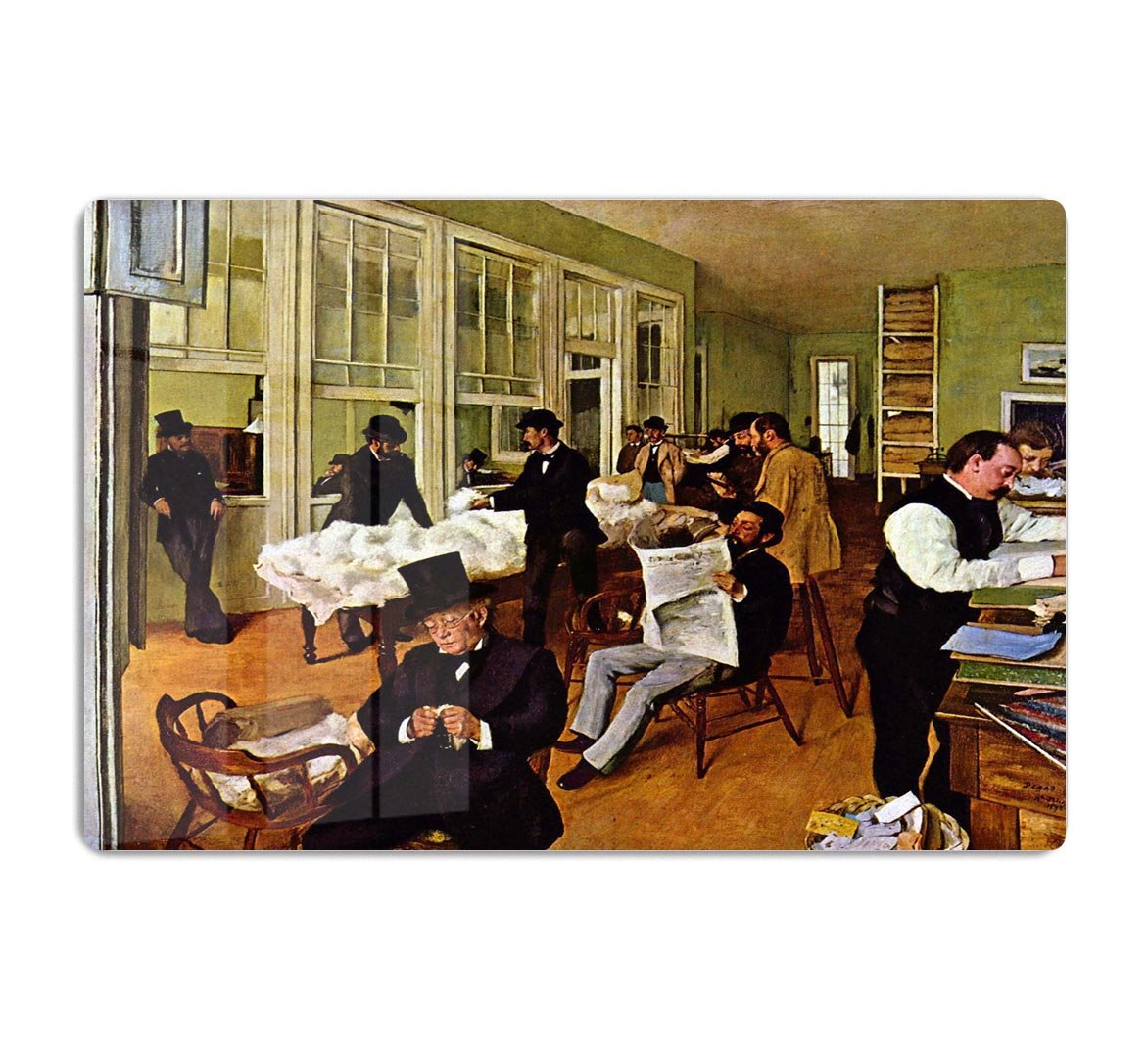 The cotton office in New Orleans by Degas HD Metal Print - Canvas Art Rocks - 1