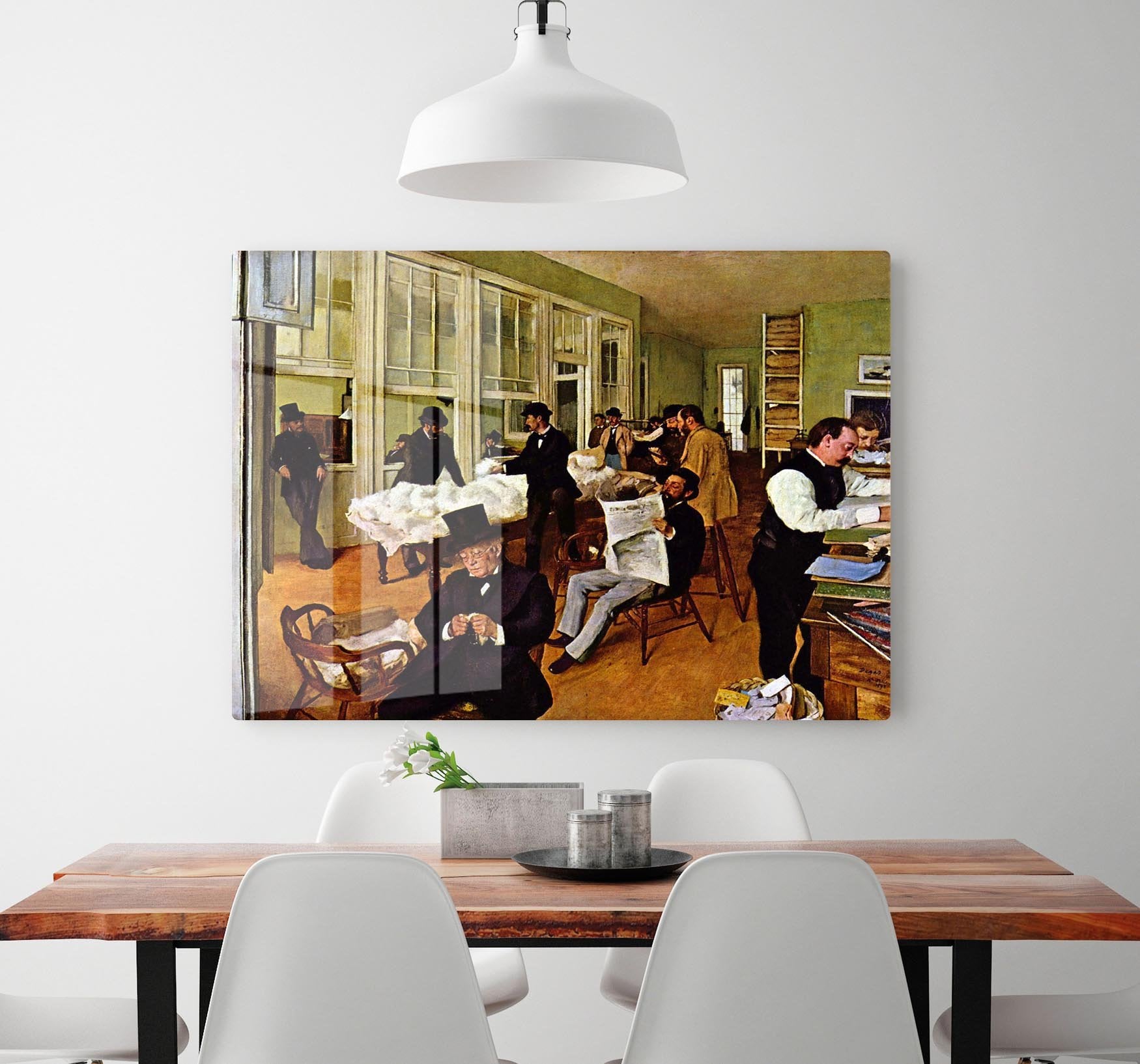 The cotton office in New Orleans by Degas HD Metal Print - Canvas Art Rocks - 2