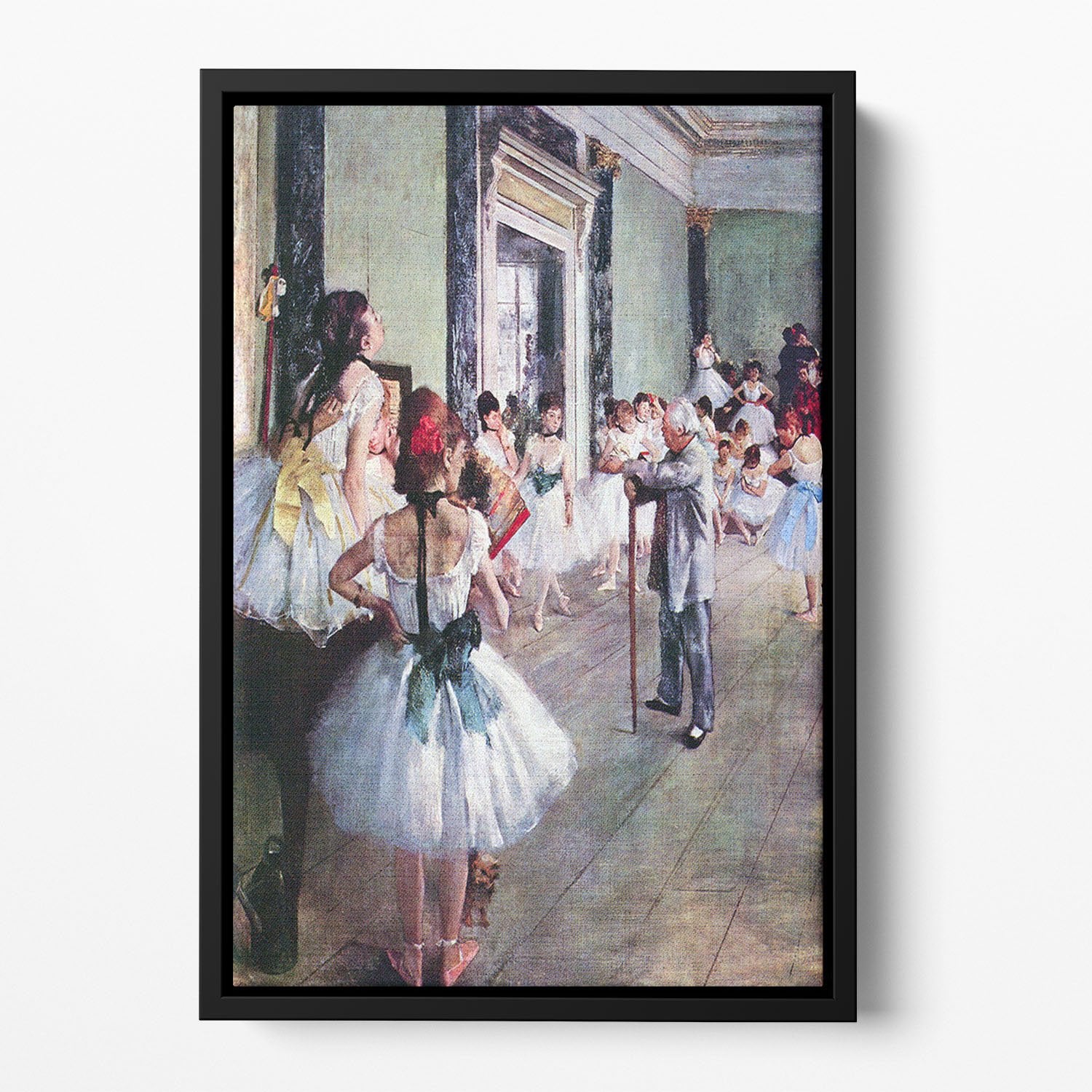 The dance class by Degas Floating Framed Canvas