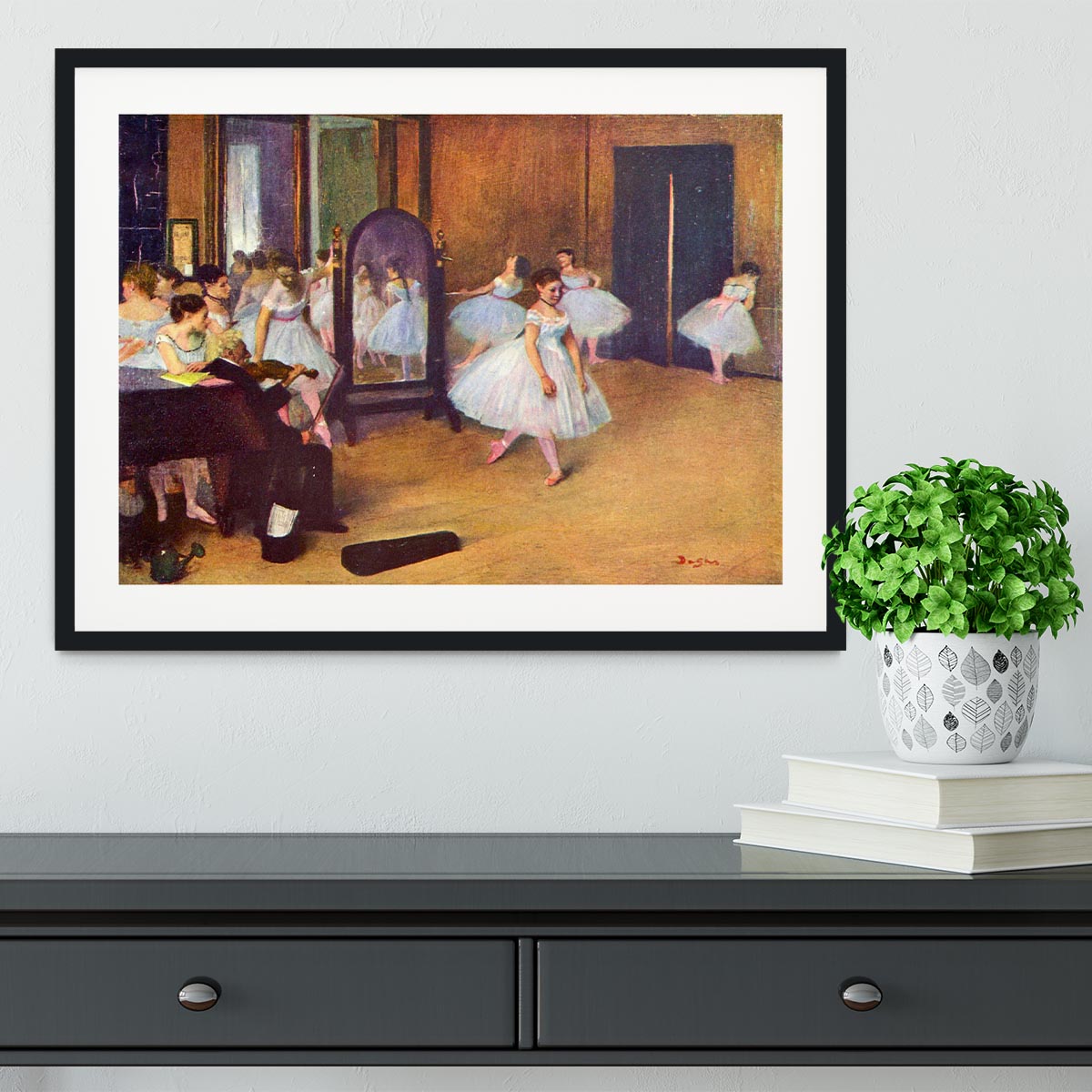 The dance hall by Degas Framed Print - Canvas Art Rocks - 1