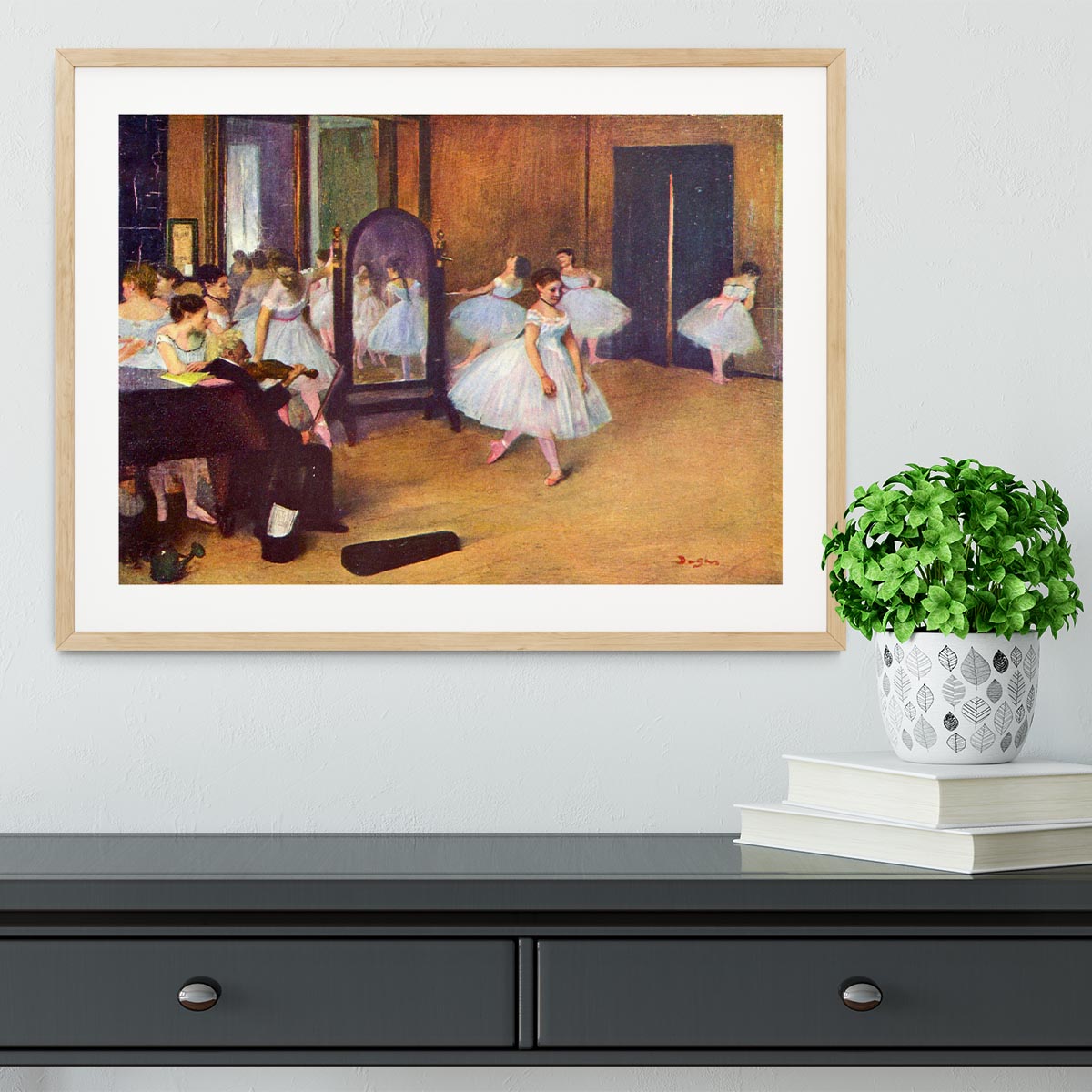 The dance hall by Degas Framed Print - Canvas Art Rocks - 3