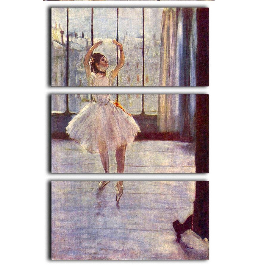 The dancer at the photographer by Degas 3 Split Panel Canvas Print - Canvas Art Rocks - 1