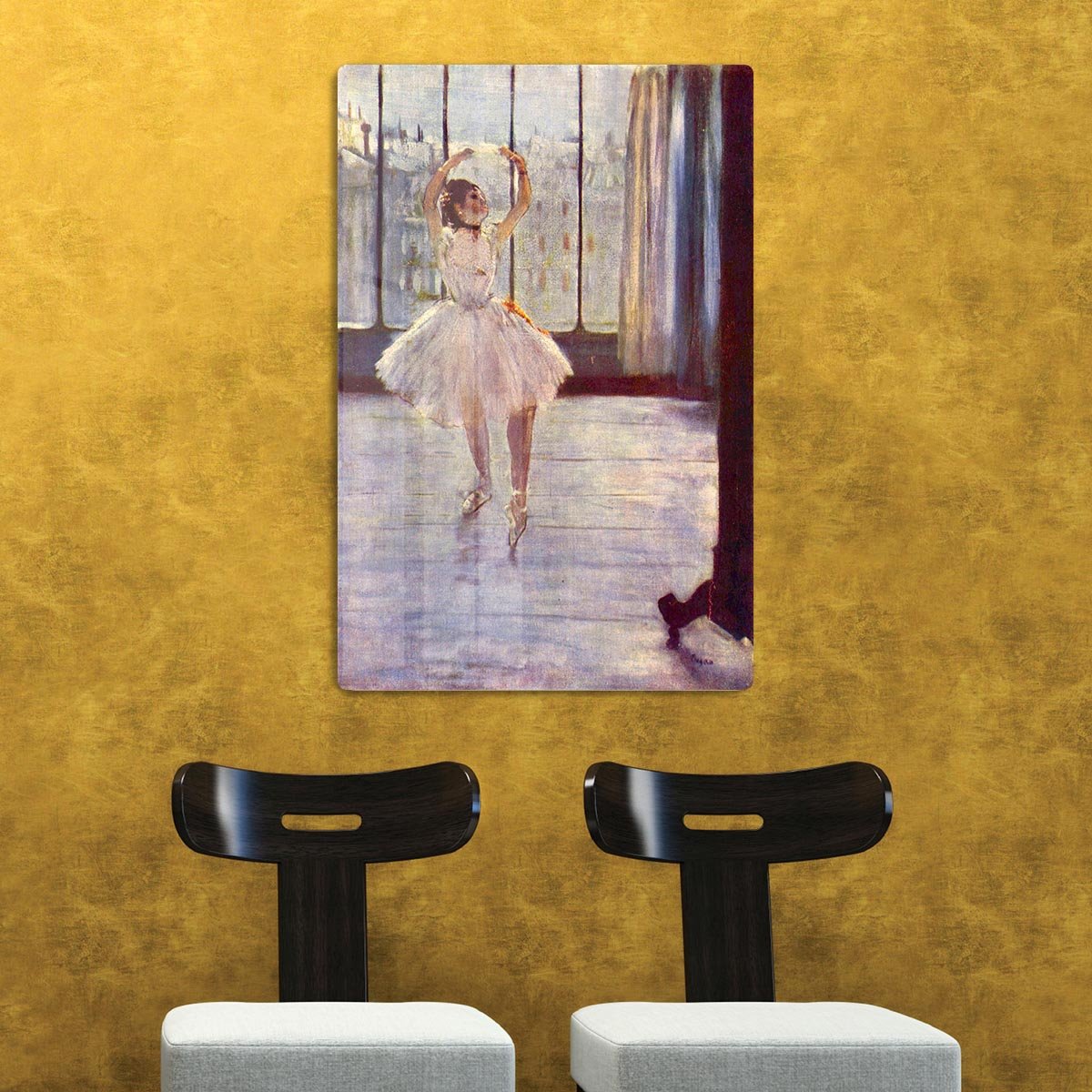 The dancer at the photographer by Degas HD Metal Print - Canvas Art Rocks - 2