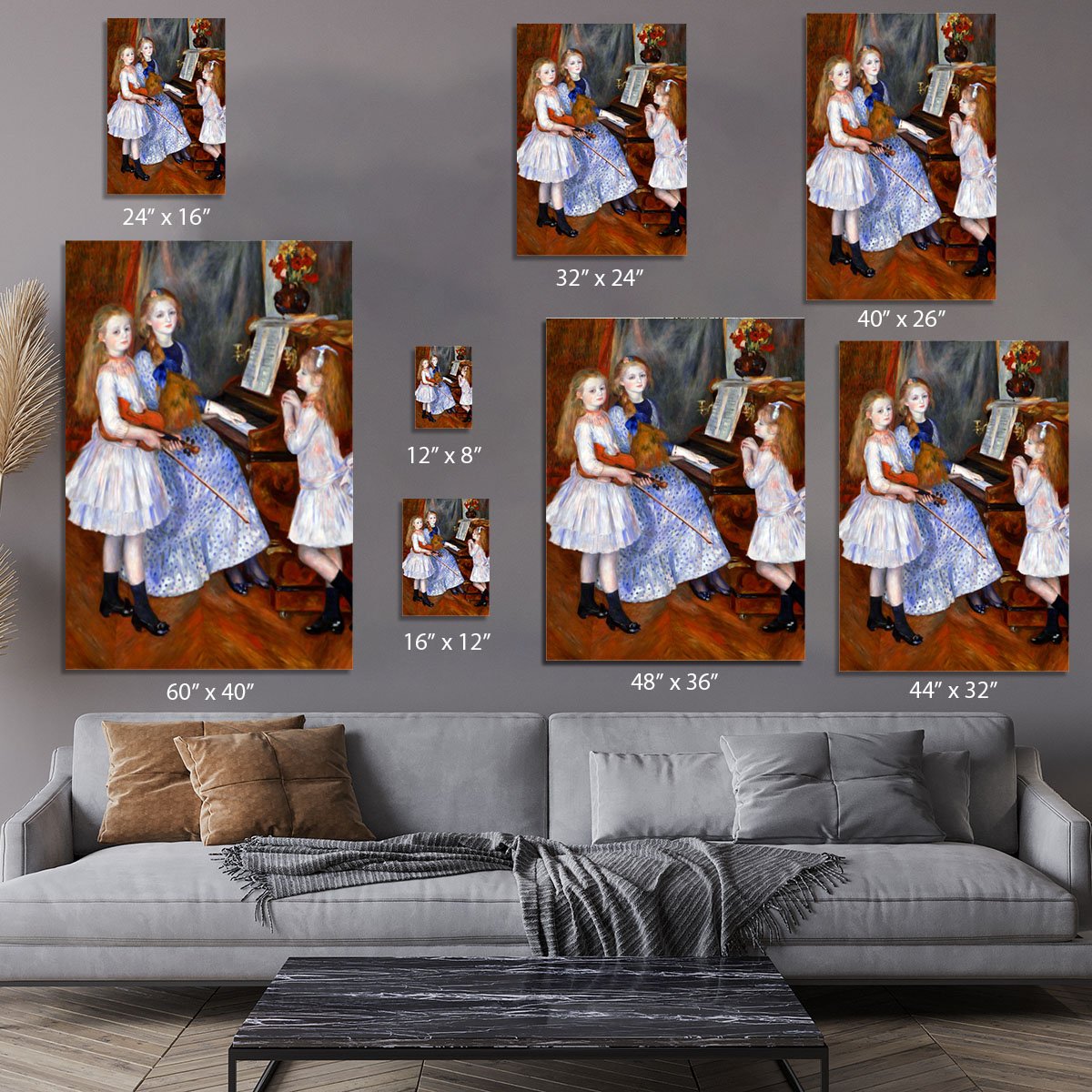 The daughters of Catulle Mendes by Renoir Canvas Print or Poster