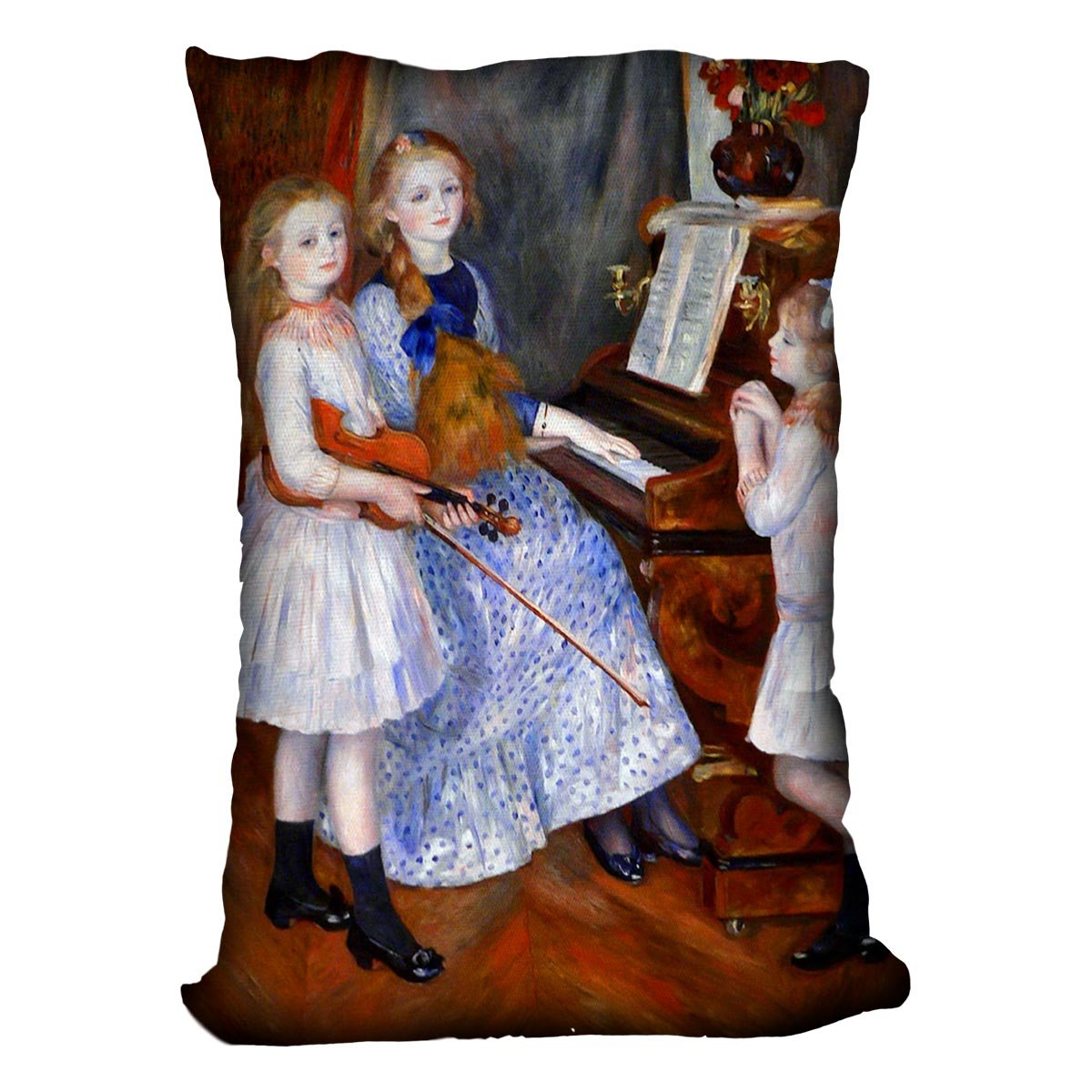 The daughters of Catulle Mendes by Renoir Throw Pillow
