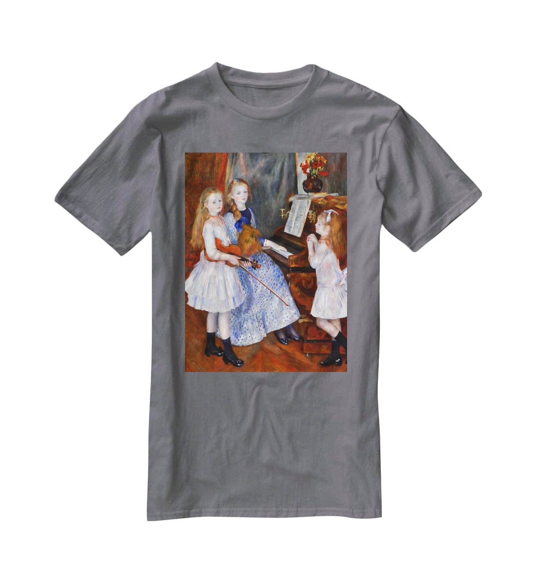 The daughters of Catulle Mendes by Renoir T-Shirt - Canvas Art Rocks - 3