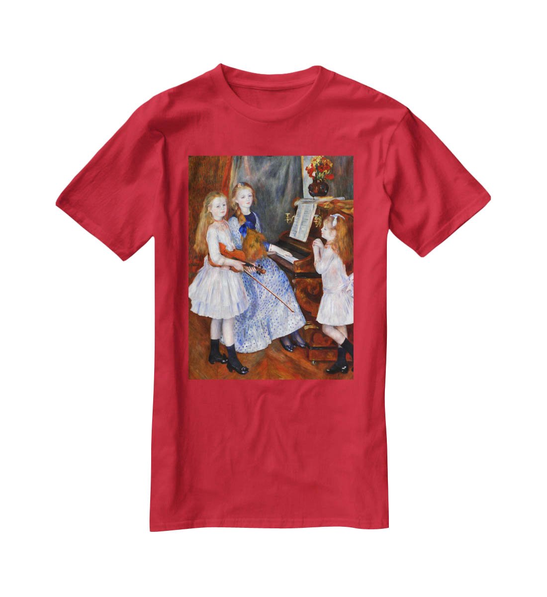 The daughters of Catulle Mendes by Renoir T-Shirt - Canvas Art Rocks - 4