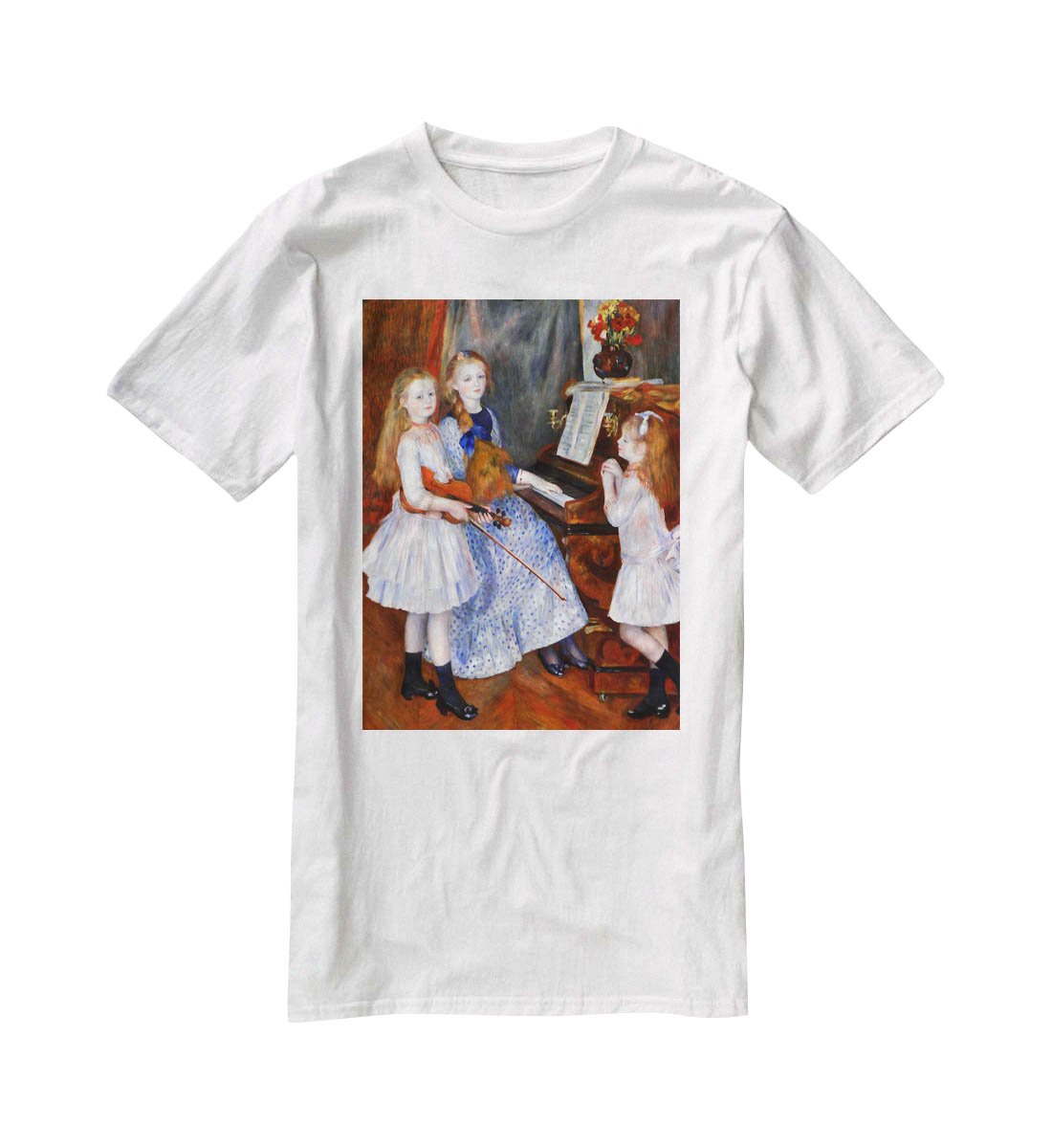 The daughters of Catulle Mendes by Renoir T-Shirt - Canvas Art Rocks - 5