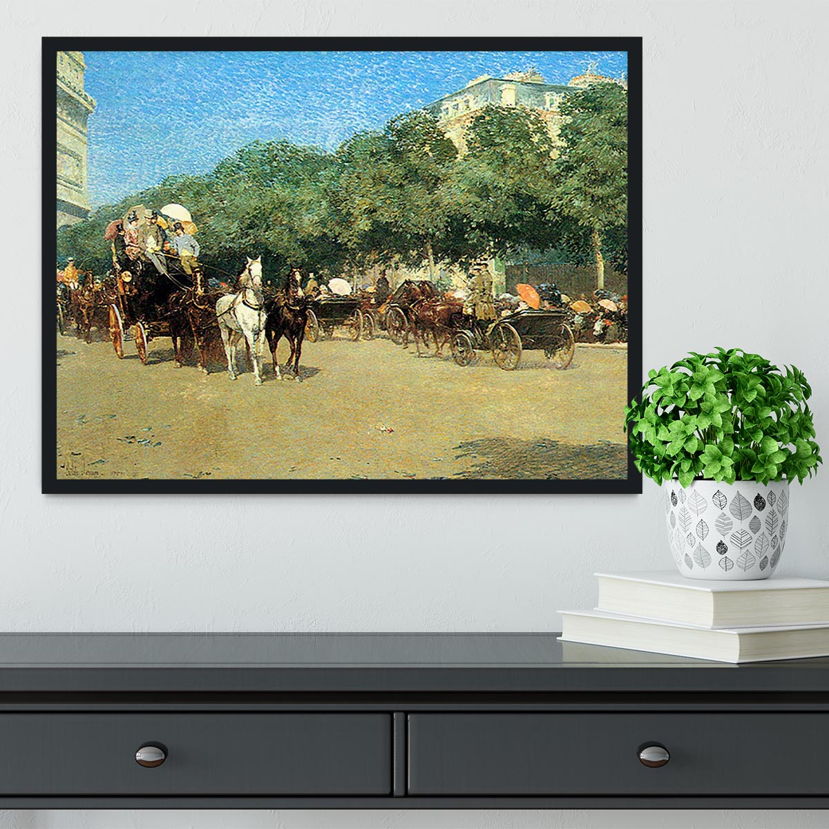 The day of the Grand Prize 1 by Hassam Framed Print - Canvas Art Rocks - 2