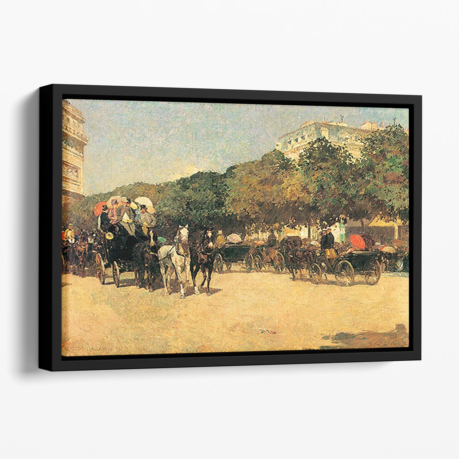 The day of the Grand Prize 2 by Hassam Floating Framed Canvas - Canvas Art Rocks - 1