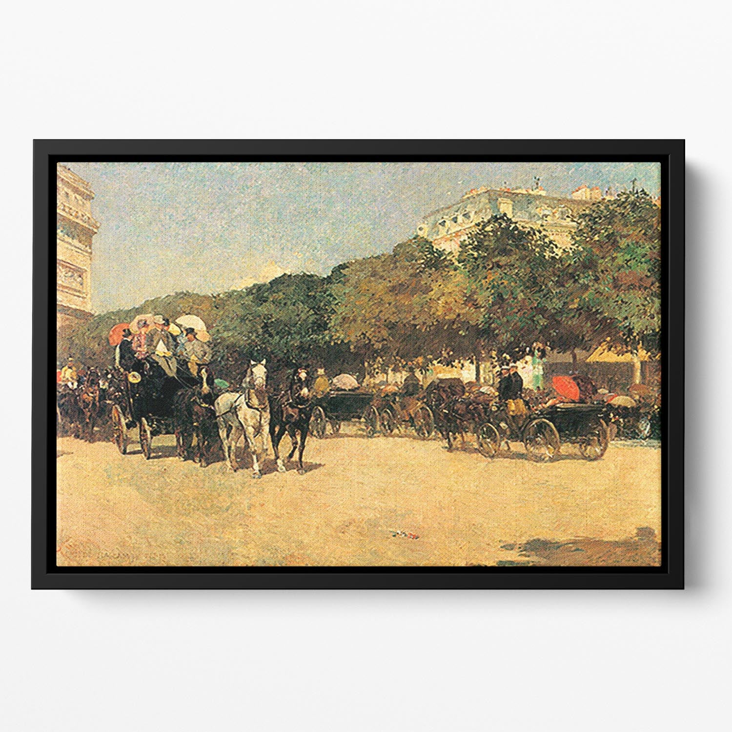 The day of the Grand Prize 2 by Hassam Floating Framed Canvas - Canvas Art Rocks - 2