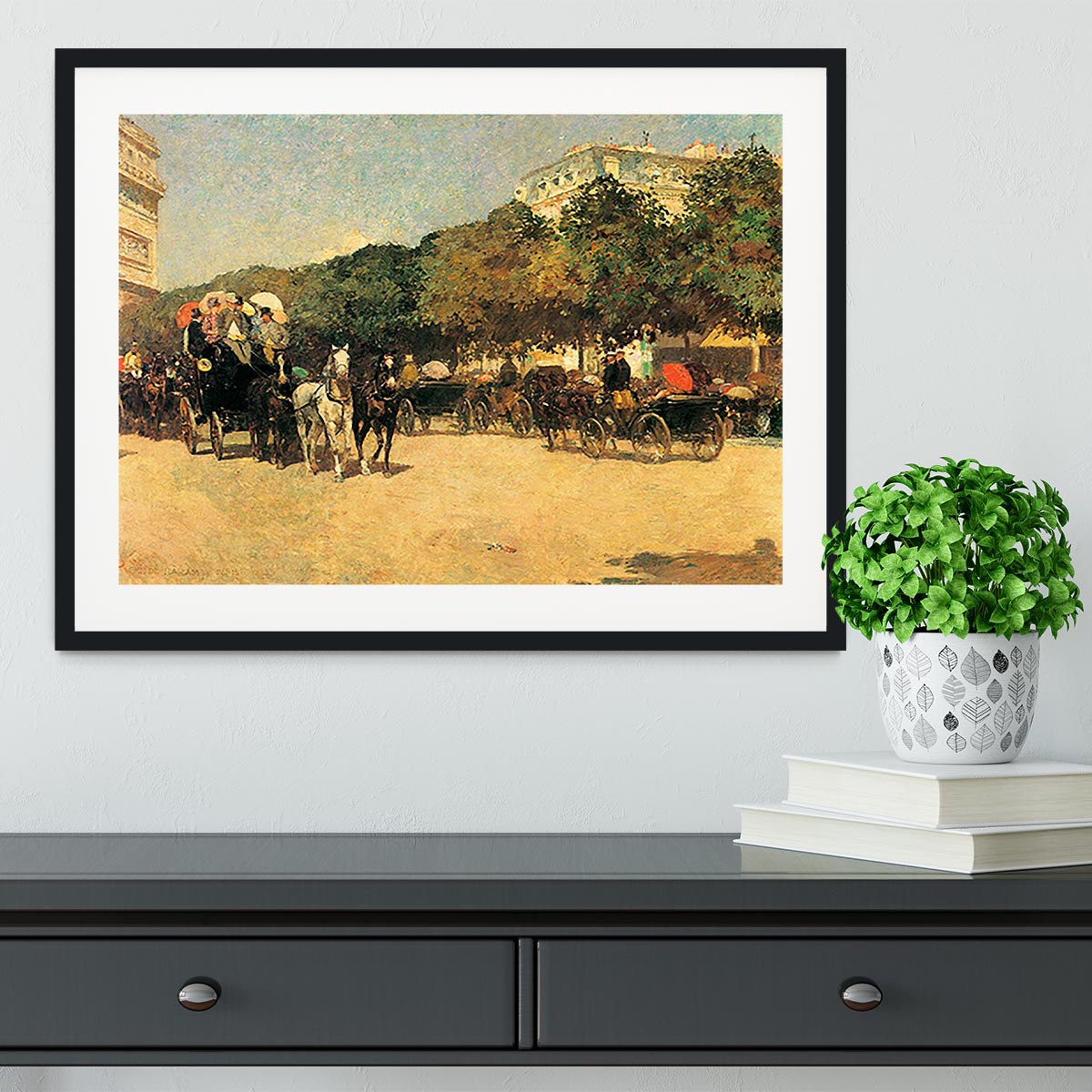 The day of the Grand Prize 2 by Hassam Framed Print - Canvas Art Rocks - 1