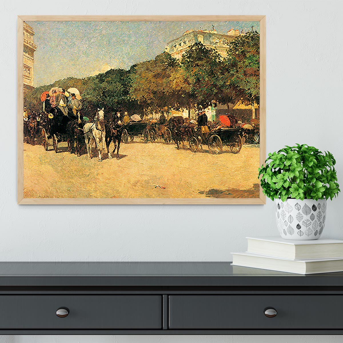 The day of the Grand Prize 2 by Hassam Framed Print - Canvas Art Rocks - 4