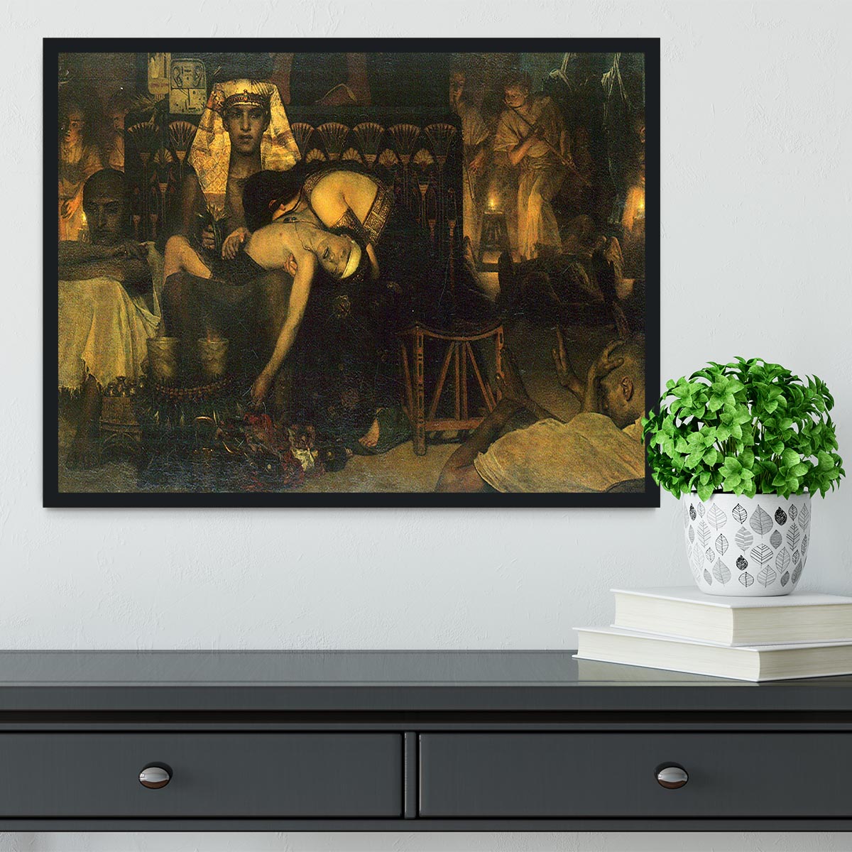 The death of the First Born by Alma Tadema Framed Print - Canvas Art Rocks - 2