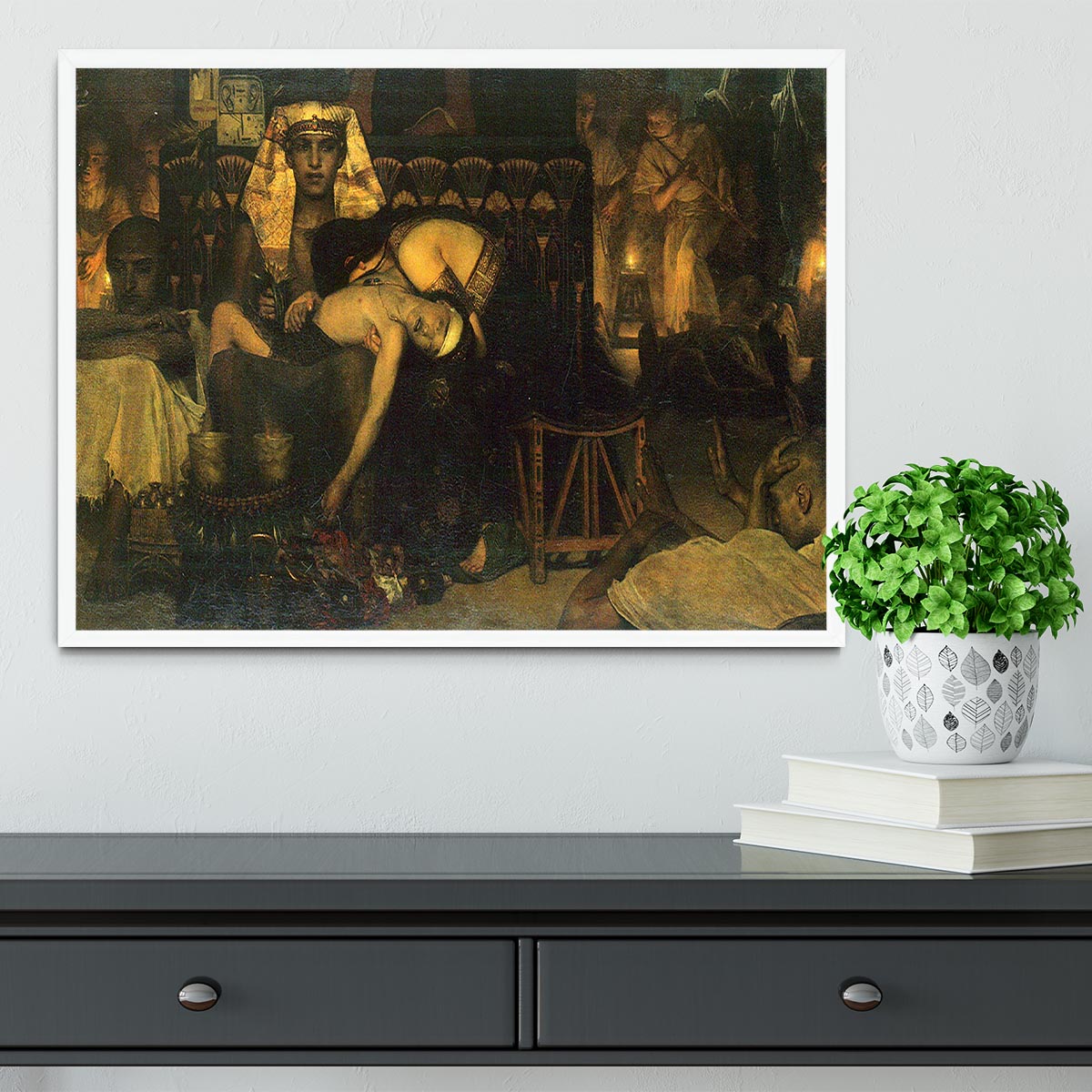 The death of the First Born by Alma Tadema Framed Print - Canvas Art Rocks -6