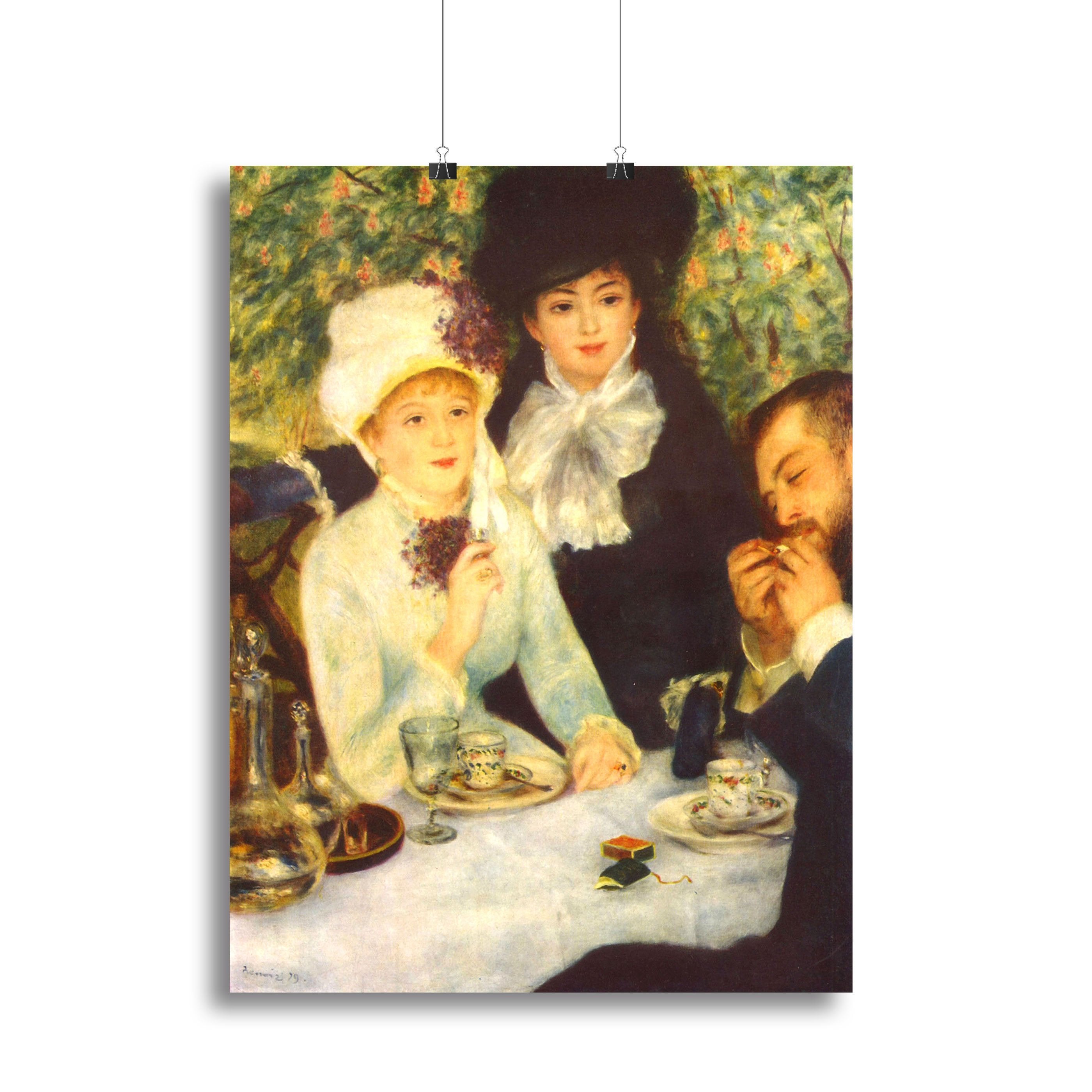 The end of the breakfast by Renoir Canvas Print or Poster