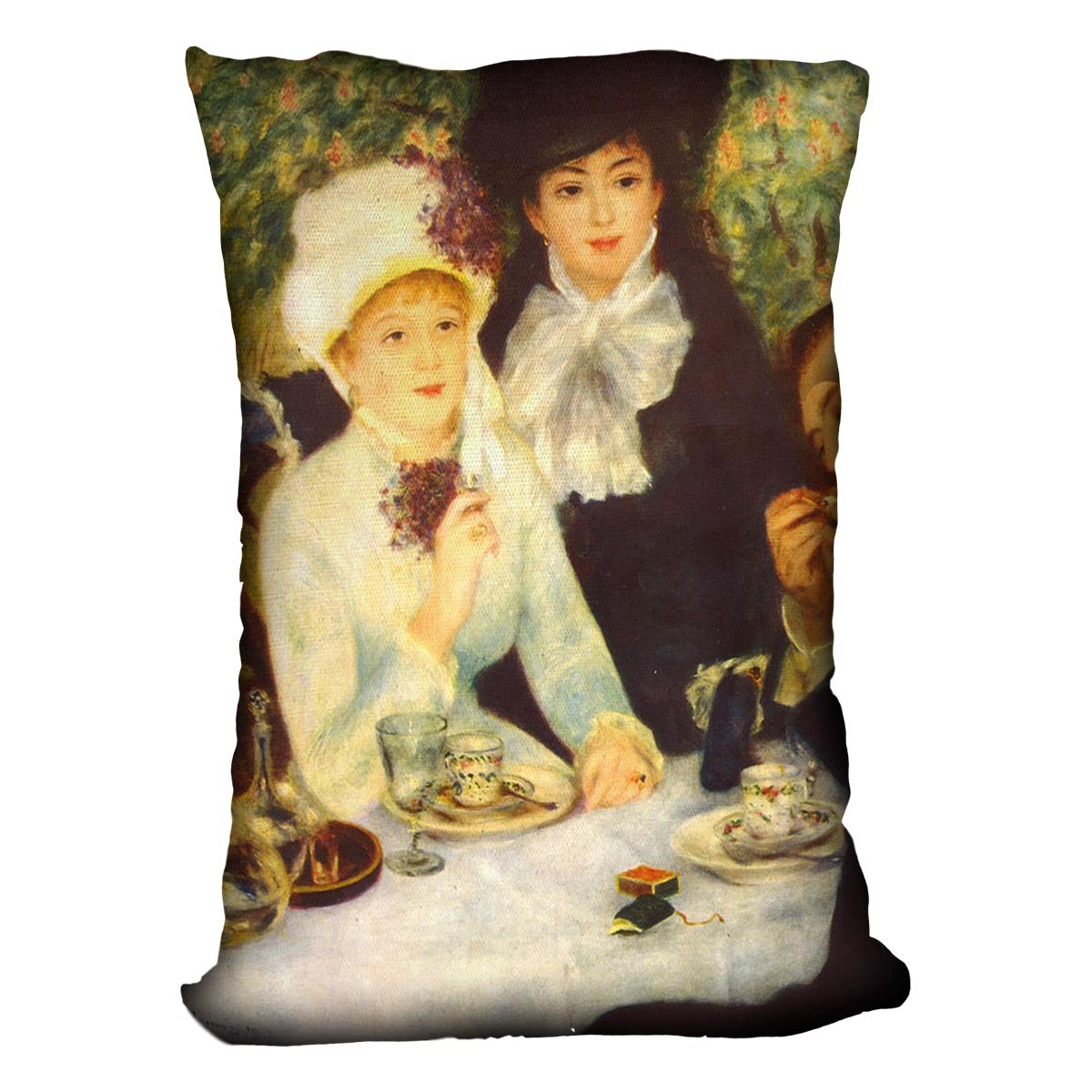 The end of the breakfast by Renoir Throw Pillow