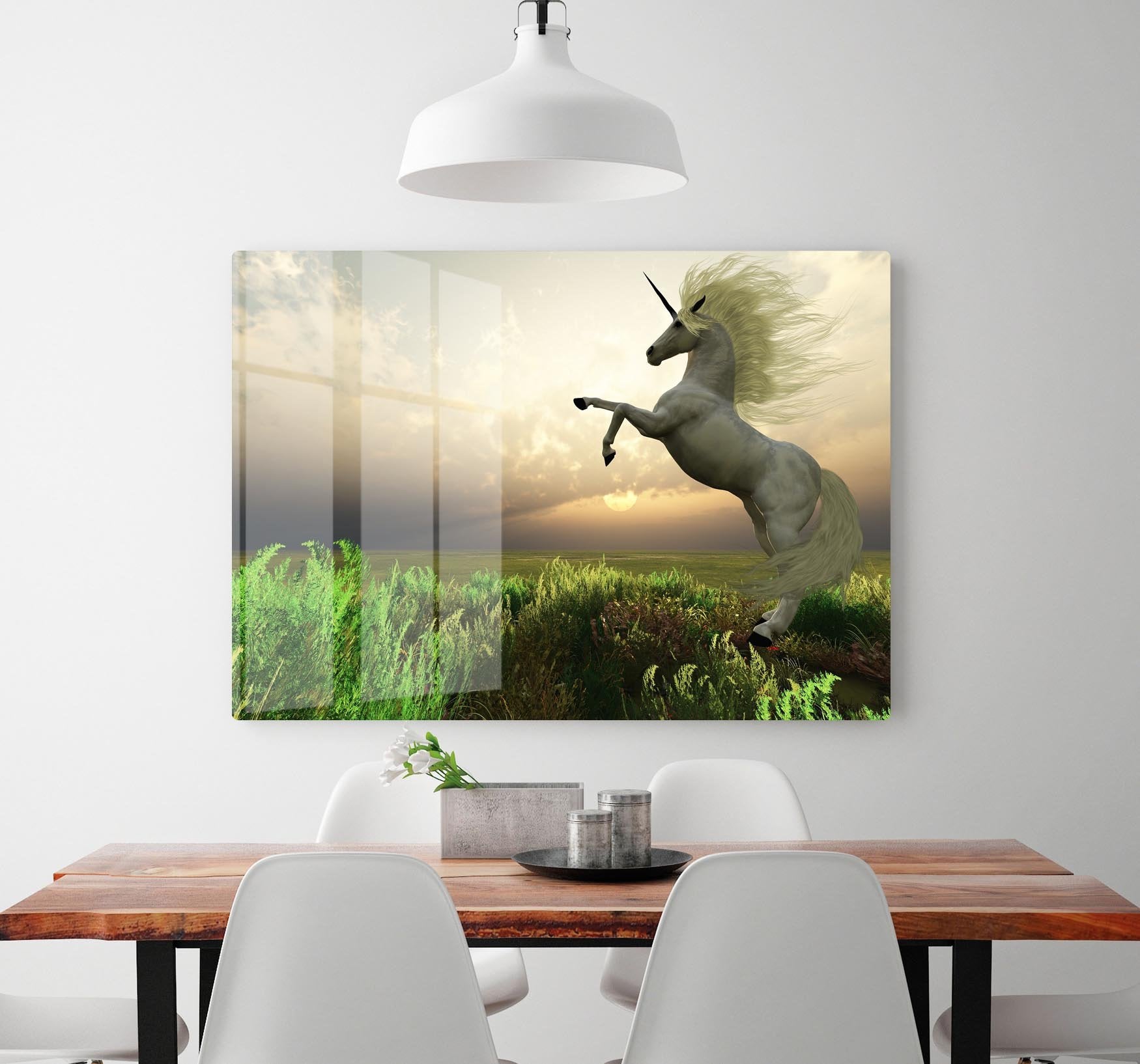 The fabled Unicorn Stag HD Metal Print