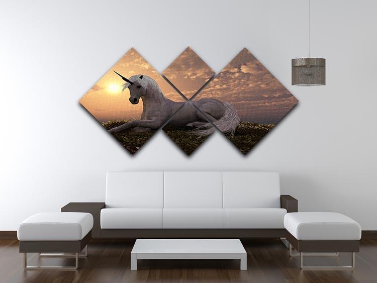 The fabled creature laying 4 Square Multi Panel Canvas  - Canvas Art Rocks - 3