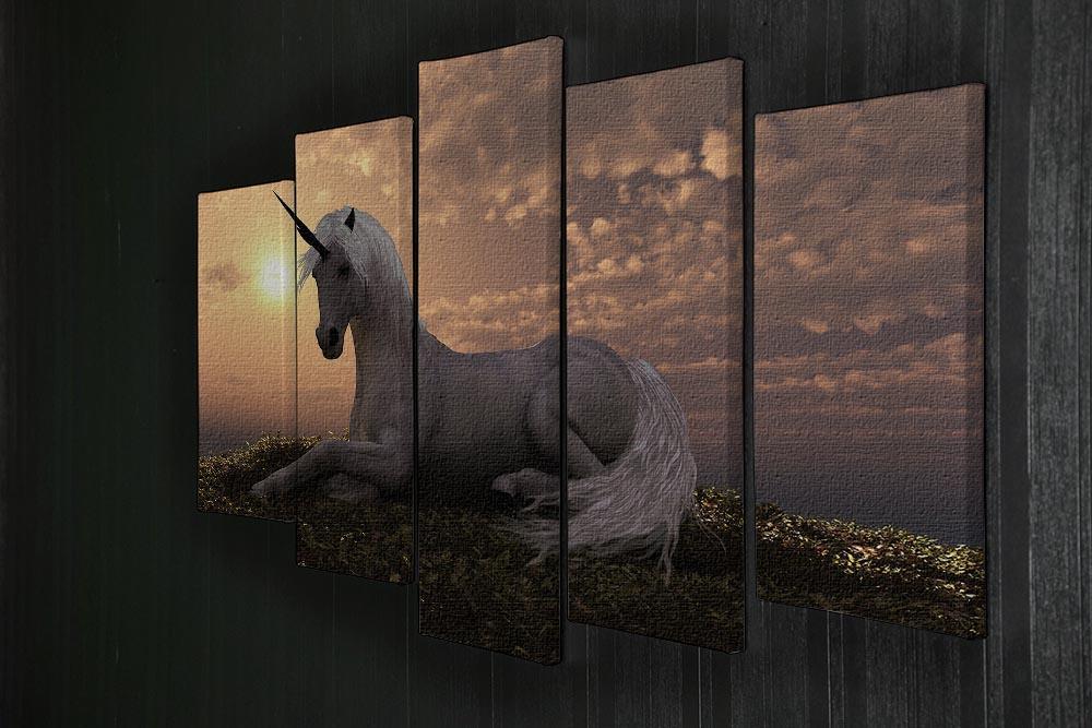 The fabled creature laying 5 Split Panel Canvas  - Canvas Art Rocks - 2