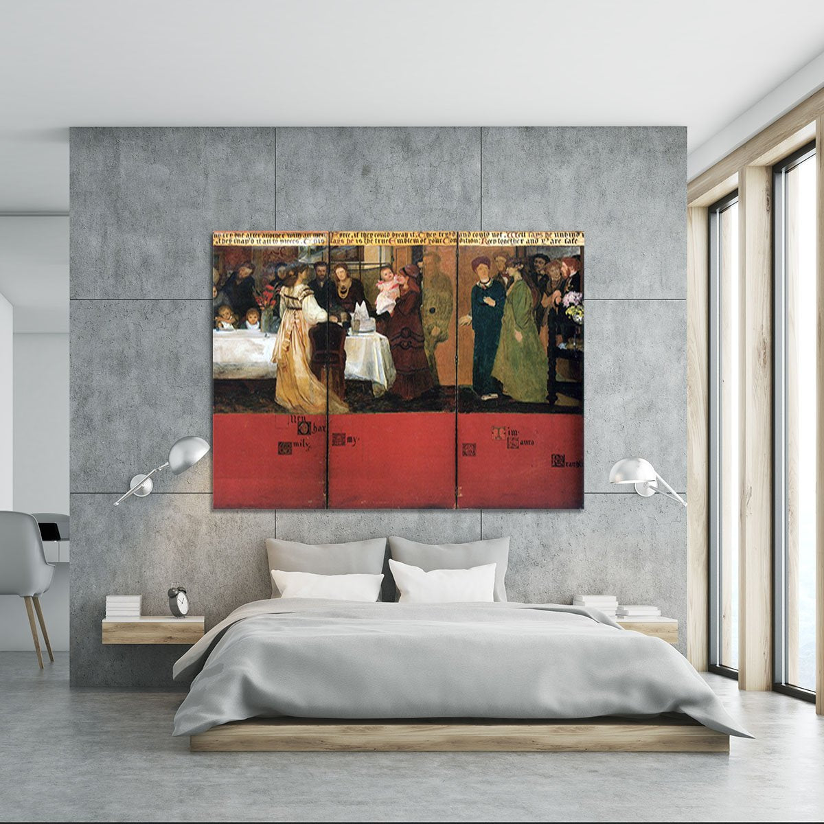 The family picture of Epps panels 4 6 by Alma Tadema Canvas Print or Poster