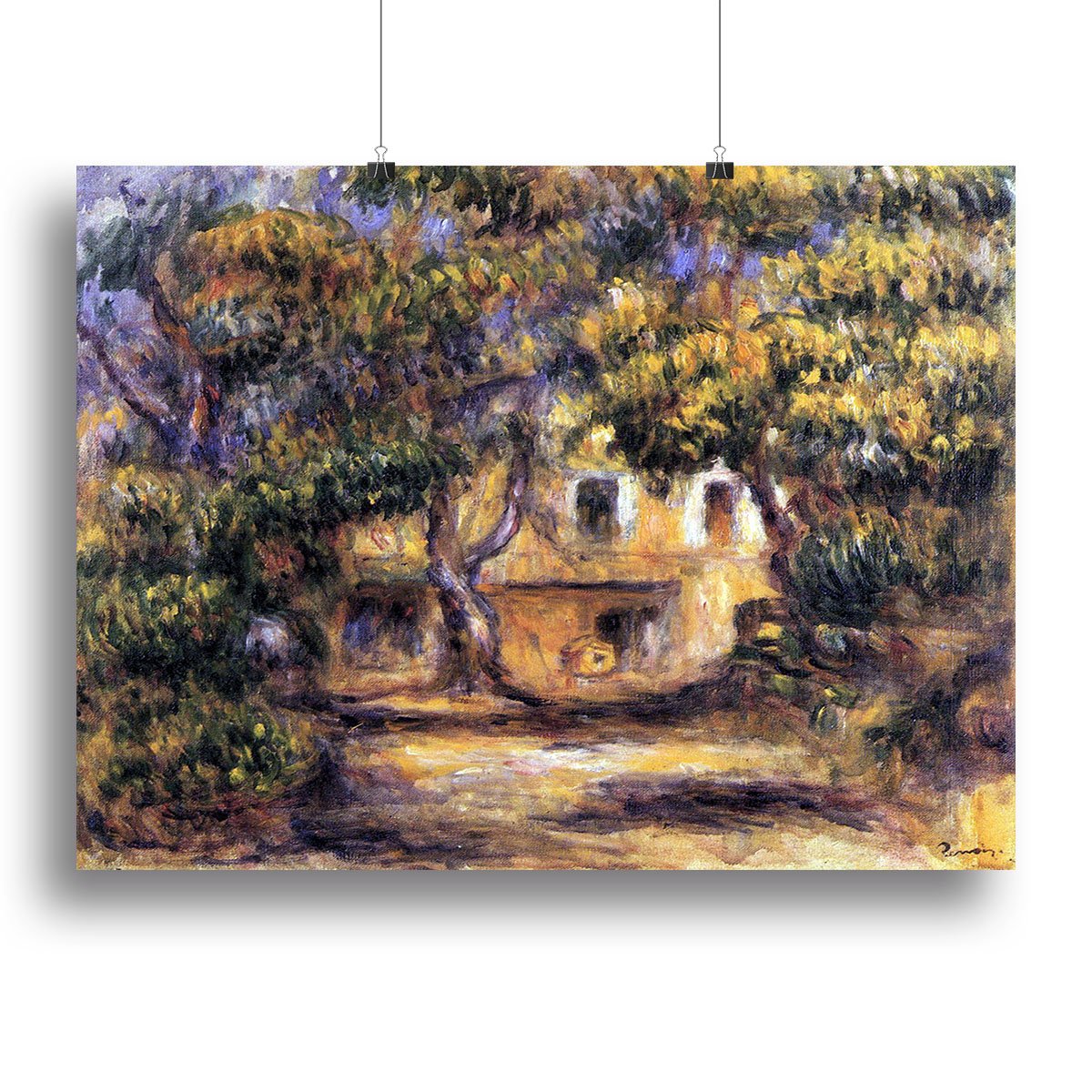 The farm at Les Collettes by Renoir Canvas Print or Poster