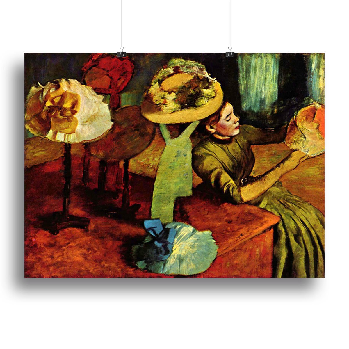The fashion shop by Degas Canvas Print or Poster