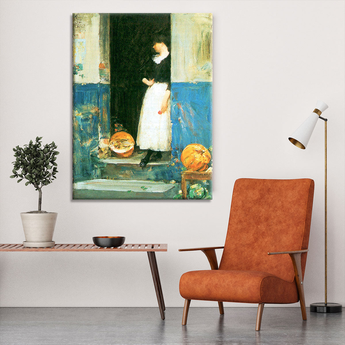 The fruit trader by Hassam Canvas Print or Poster - Canvas Art Rocks - 6