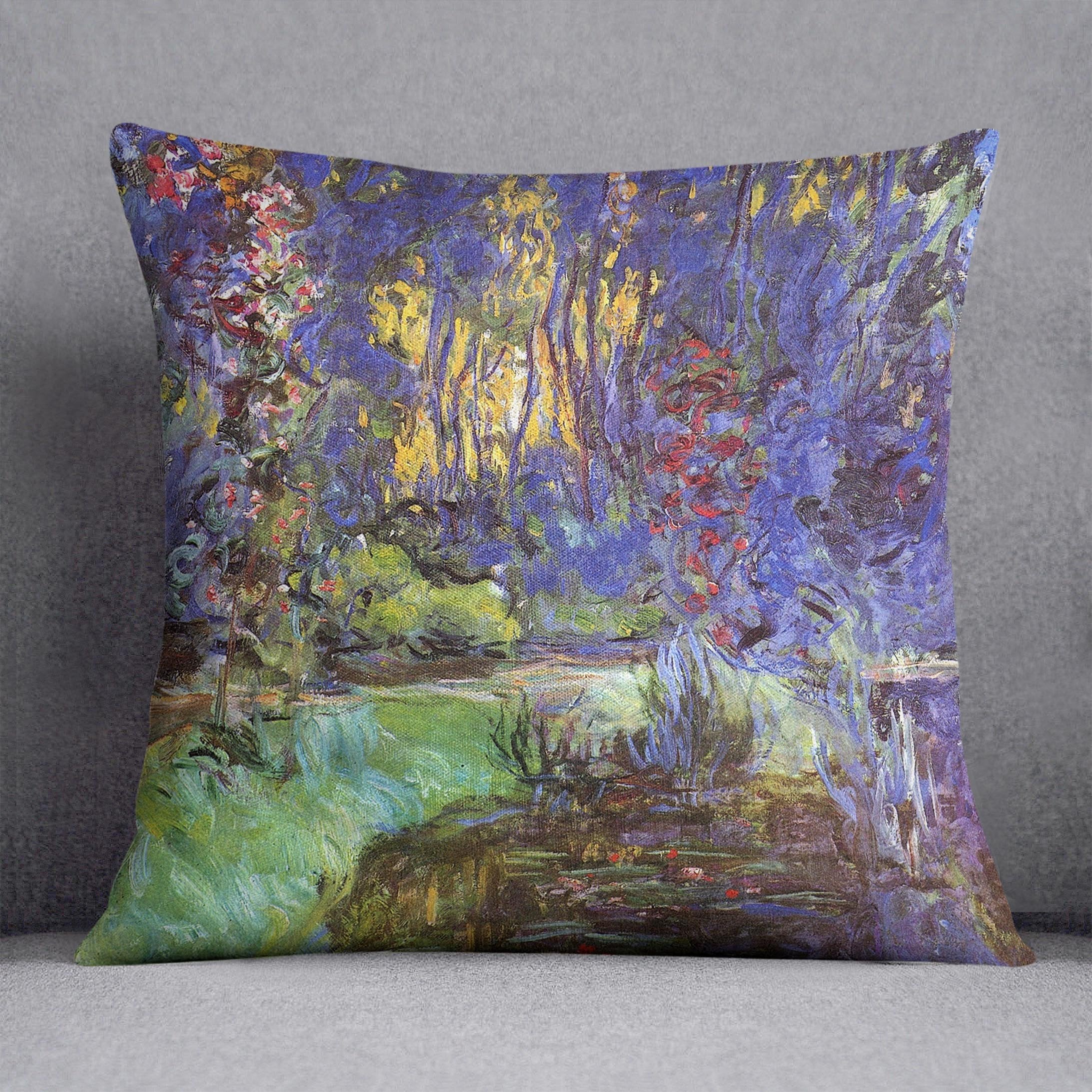 The garden in Giverny by Monet Throw Pillow