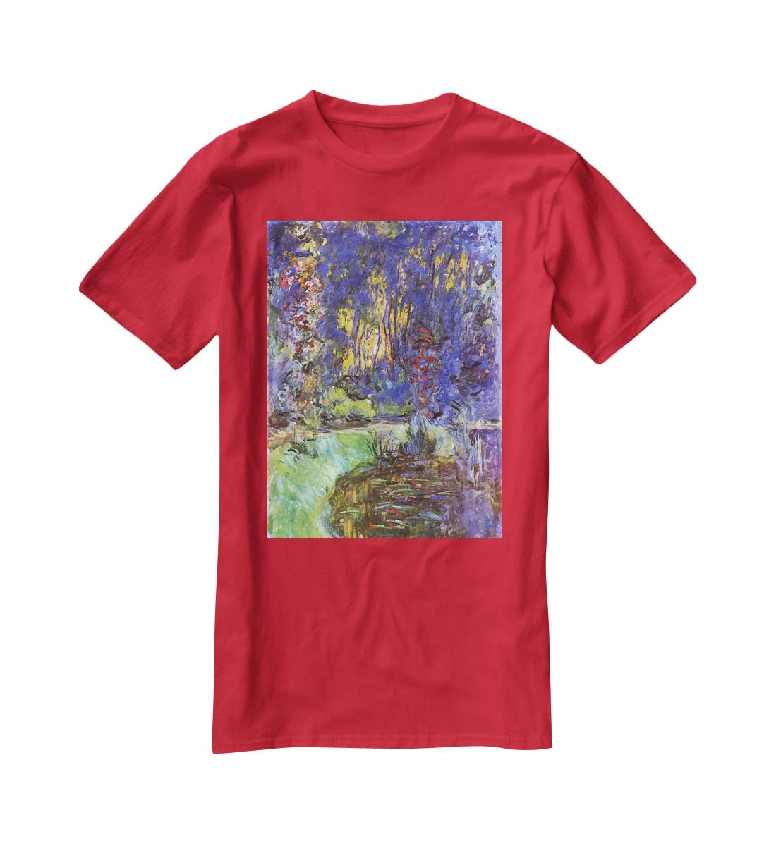 The garden in Giverny by Monet T-Shirt - Canvas Art Rocks - 4