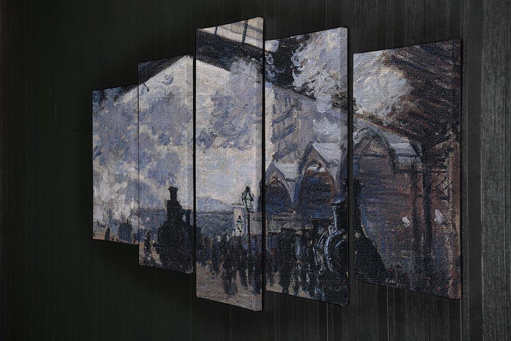 The gare St Lazare 2 by Monet 5 Split Panel Canvas - Canvas Art Rocks - 2