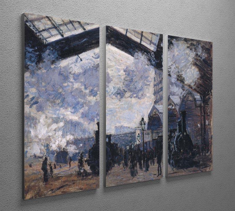 The gare St Lazare 2 by Monet Split Panel Canvas Print - Canvas Art Rocks - 4